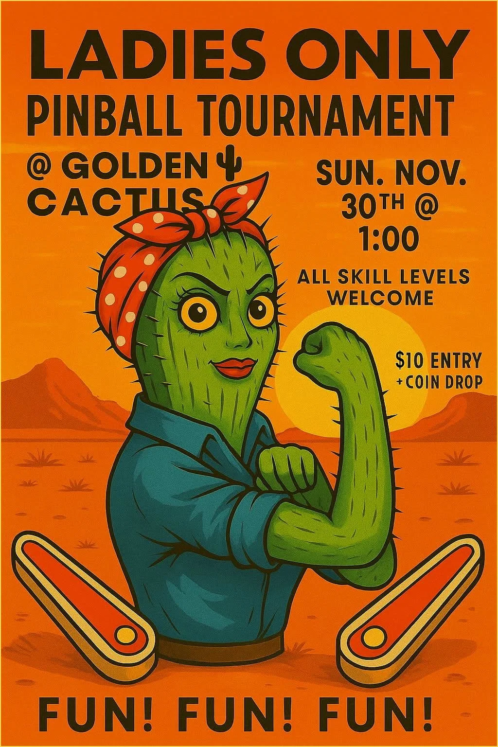 Ladies Only Pinball Tournament