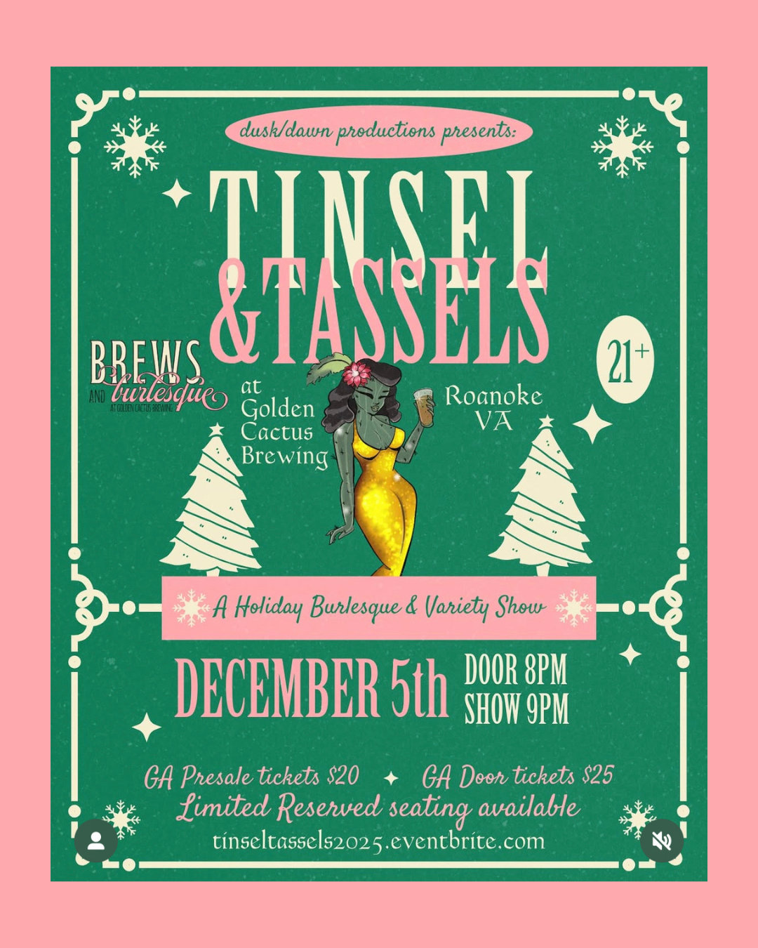 Brews & Burlesque: Tinsel and Tassels