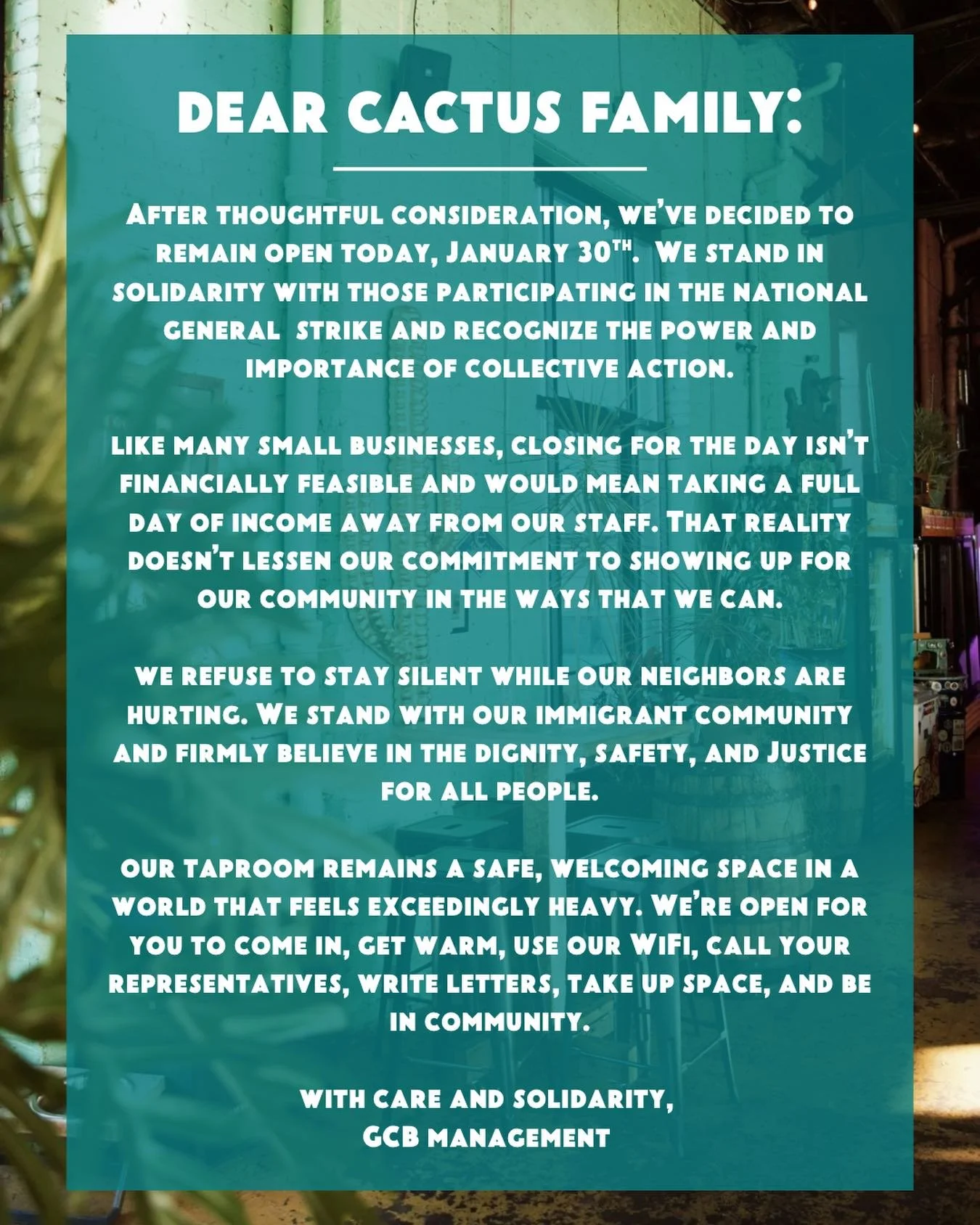 A percentage of today&rsquo;s sales will be donated to Roanoke Refugee Partnership.