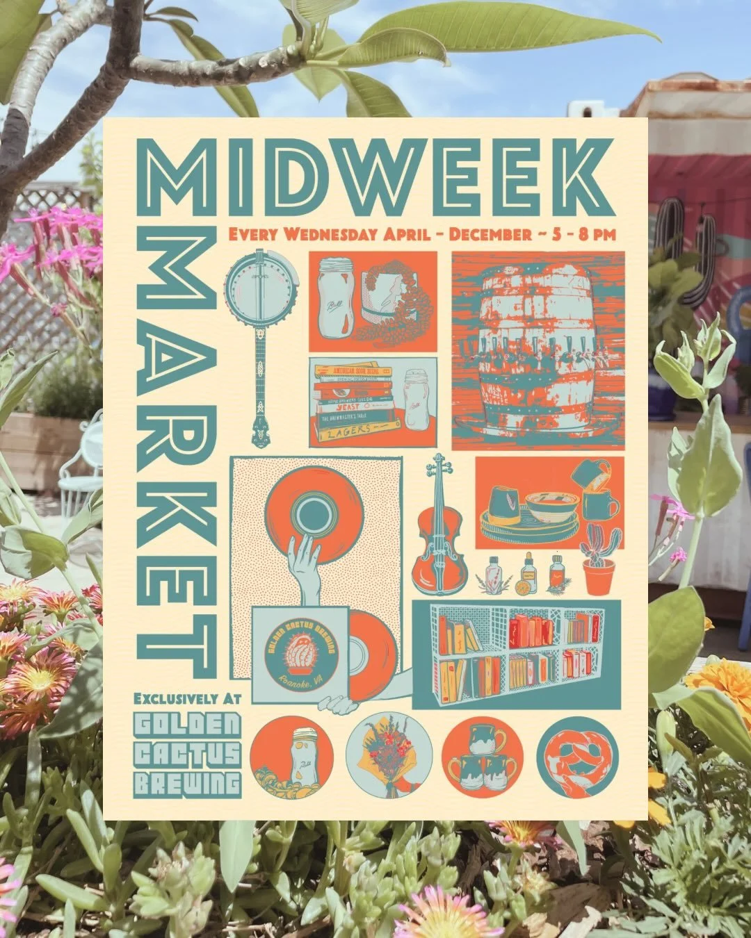 Our first Mid-Week Market of the season is two weeks from today! 🌞

We&rsquo;re busy getting the patio planted, sprucing up our outdoor furniture, and making sure all your favorite beers are tapped for warmer weather and market perusing.

We&rsquo;v