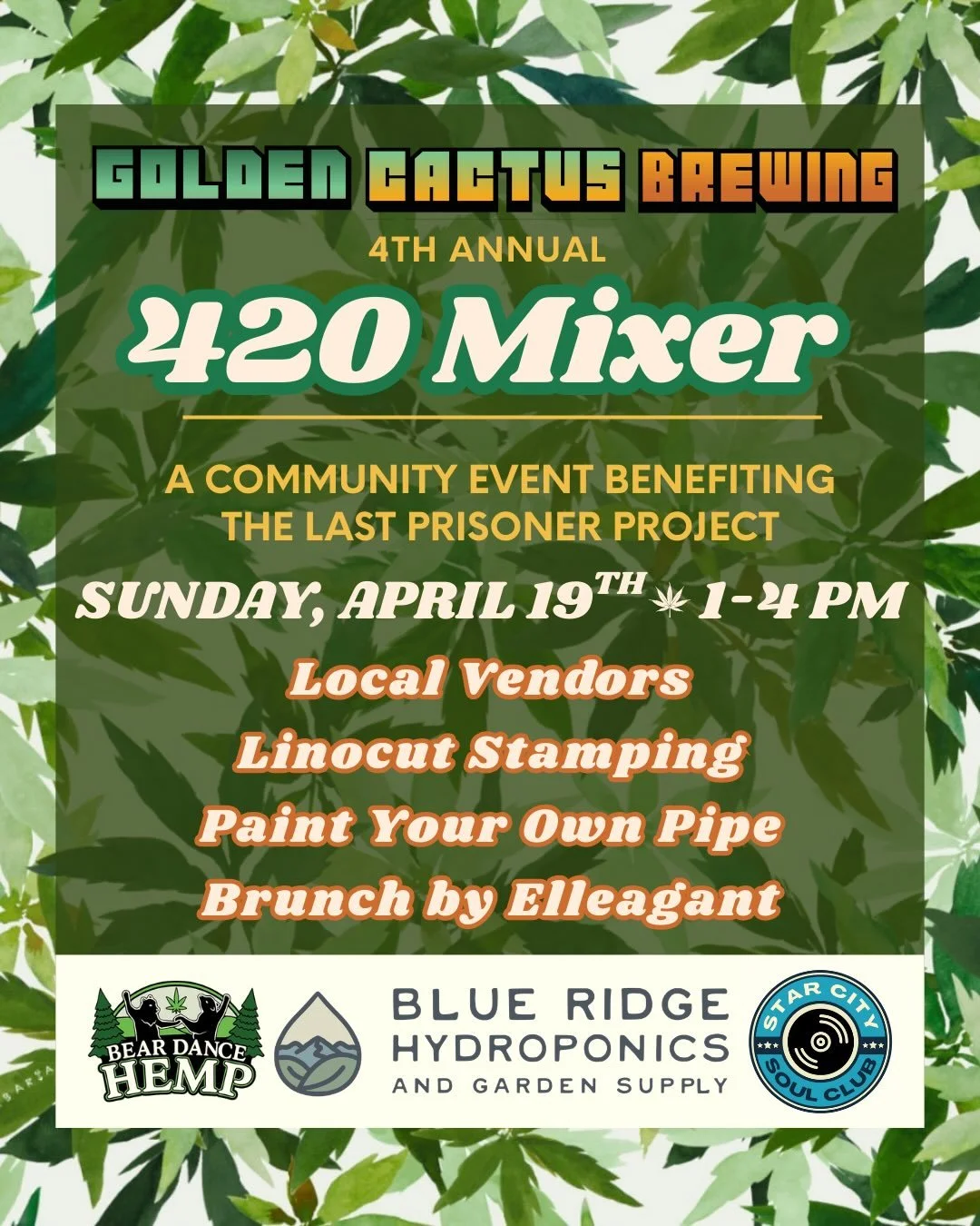 We&rsquo;re just days away from our fourth annual 420 Mixer! Join us on the patio this Sunday, April 19th as we bring together local businesses that celebrate cannabis culture, education, and outreach. @starcitysoulclub will be spinning tunes in the 