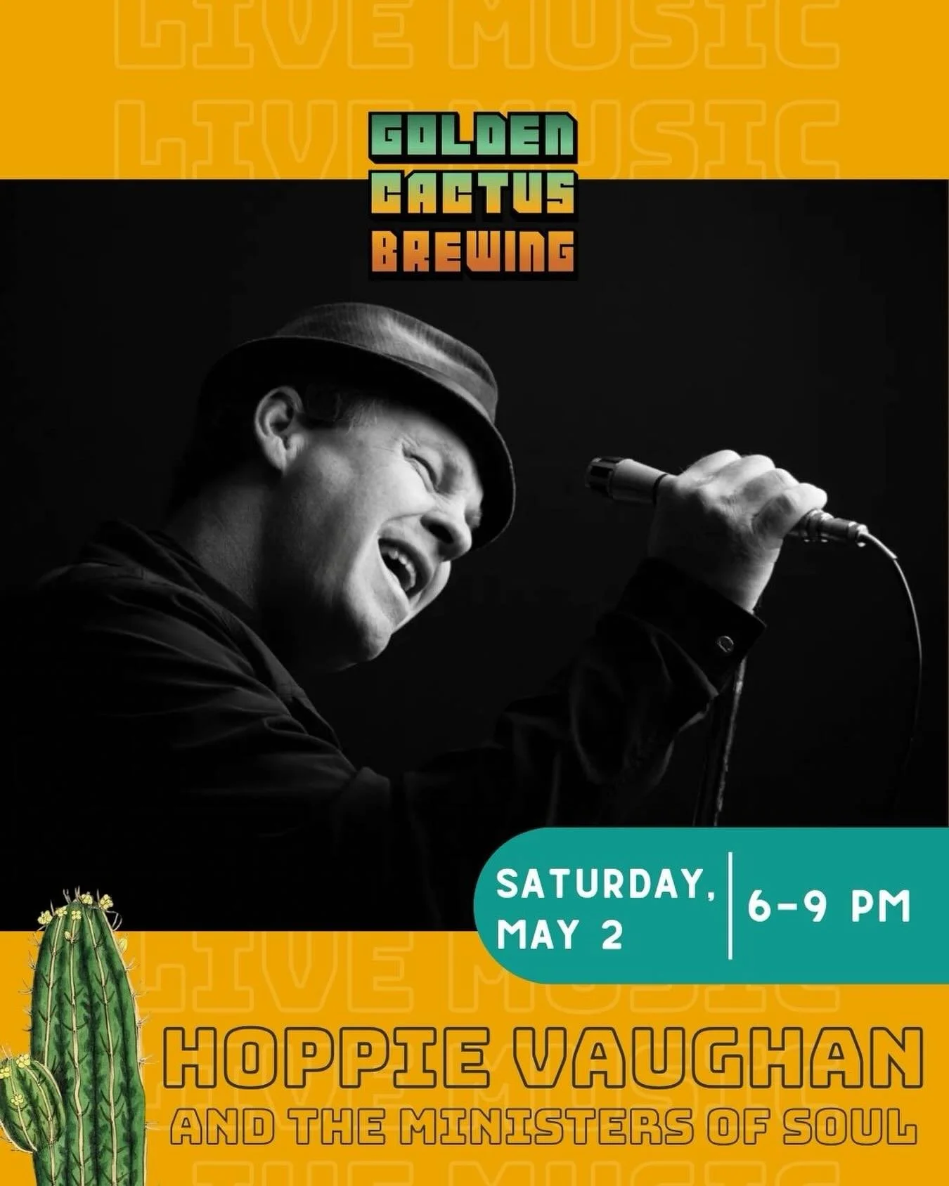 Next Saturday! Live music featuring Hoppie Vaughan and the Ministers of Soul, 6-9 pm. No cover! Come grab a pour of your favorite brew and groove to the tunes of one of our favorite local talents.