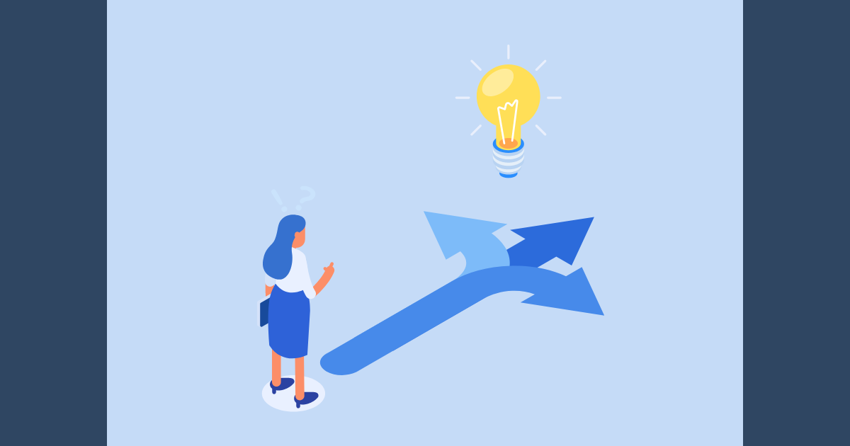 woman pausing before making a tech decision