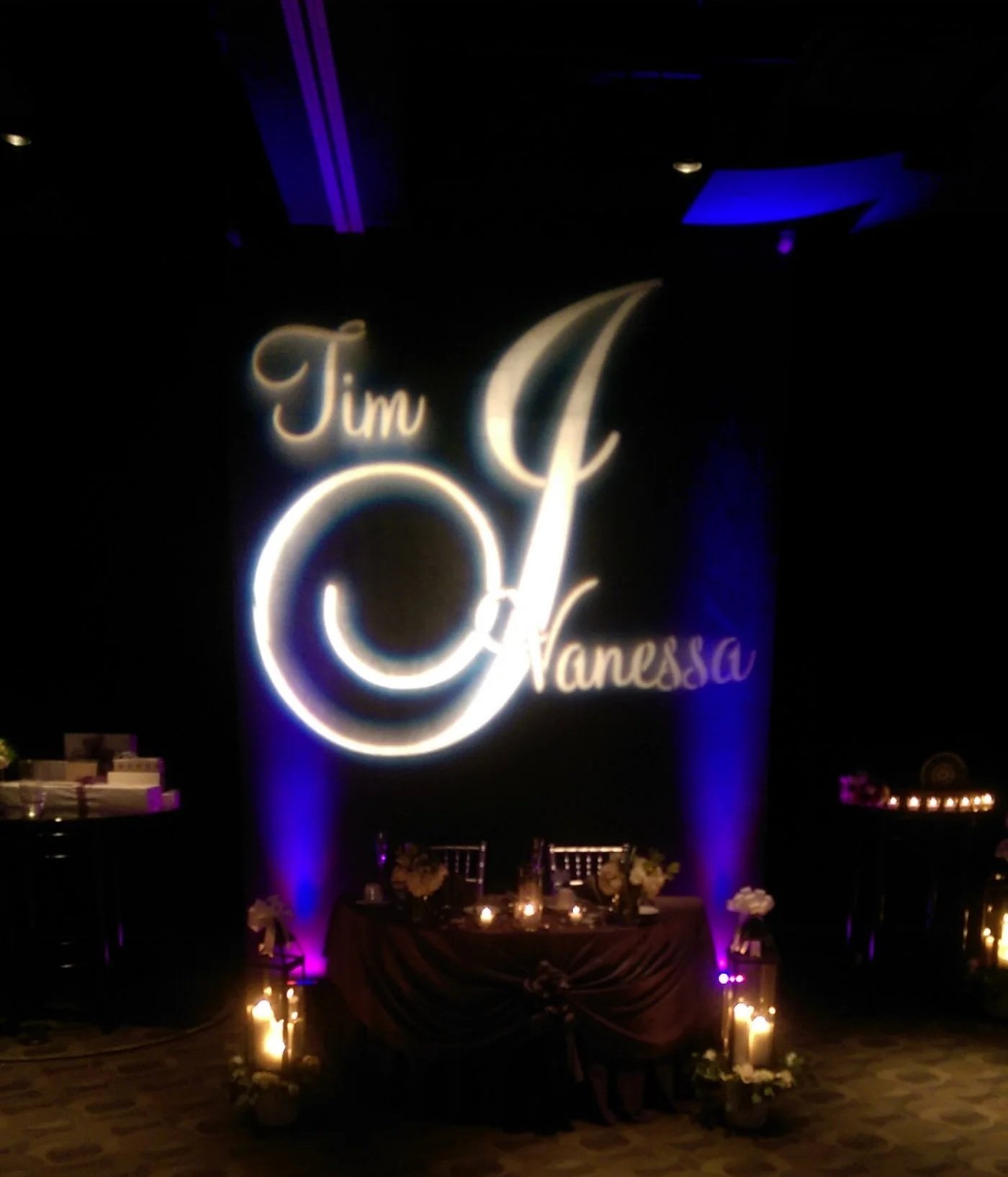 Personalized gobo monogram