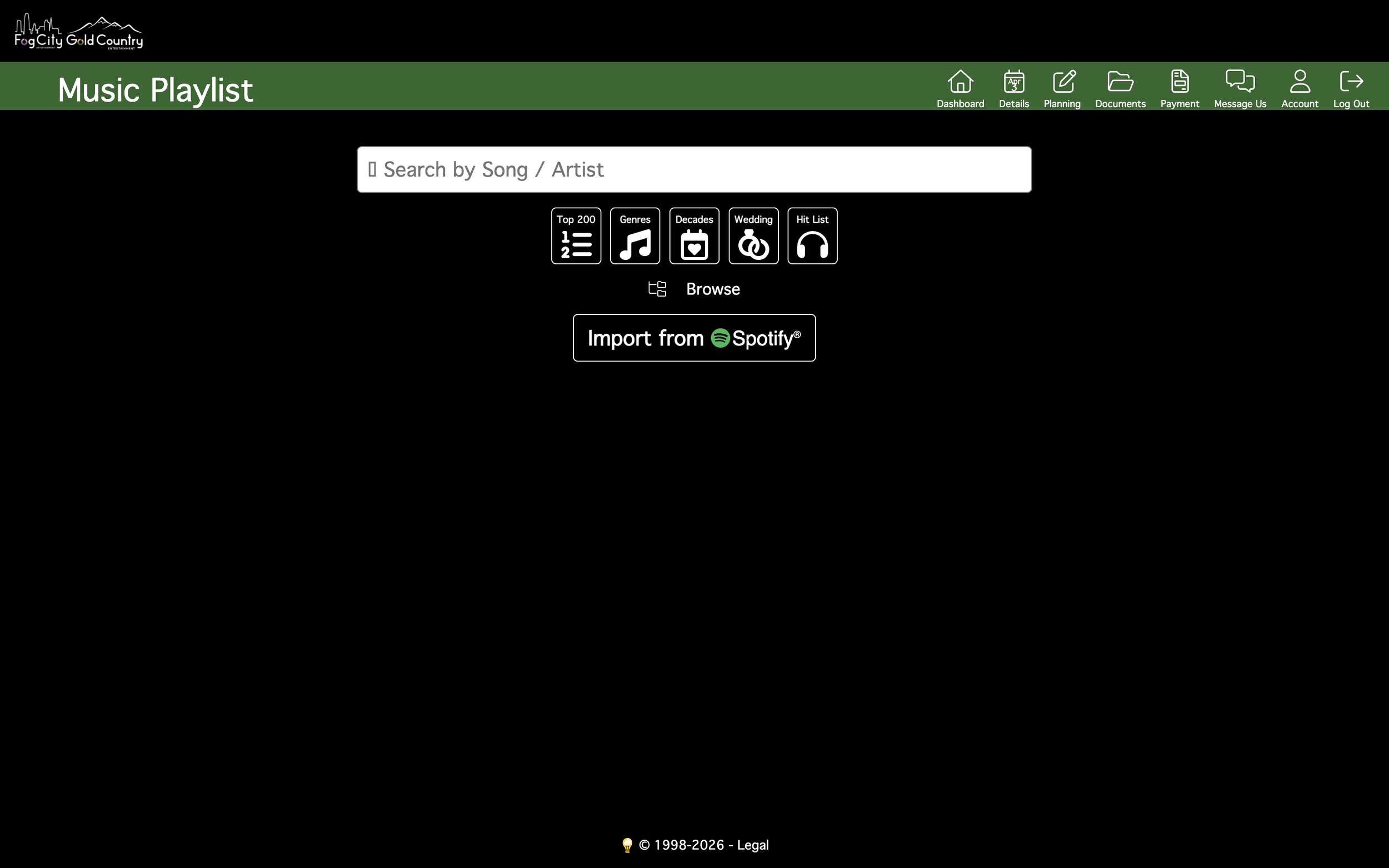 Music playlist builder for personalized party entertainment