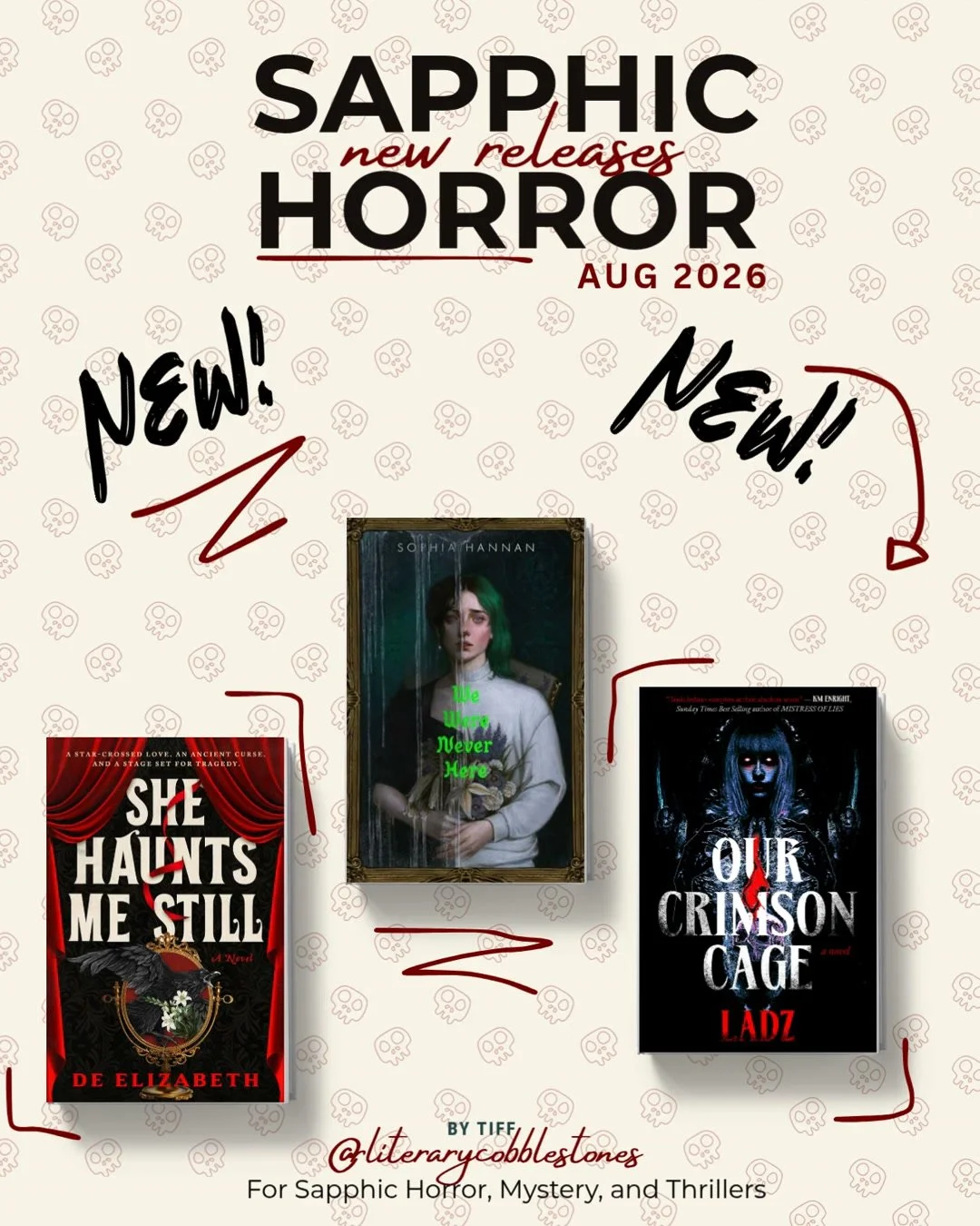 💀📕New Releases for August 2026: Sapphic Horror Edition 📕💀

Fall is coming! BUT FIRST, we all need to wrap up our Sapphic Summerween TBRs. Fortunately, there are a few more new sapphic horror books hitting shelves this month to get you through the