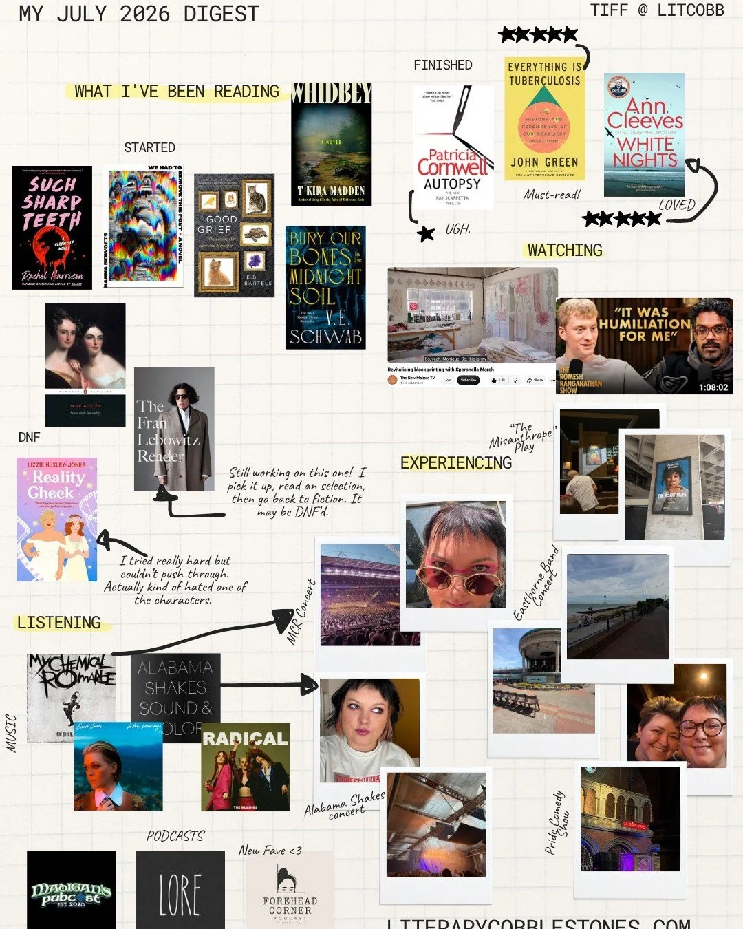 📖 What I Read in July

July started off well with London Pride, beachside concerts, and a dwindling half-read TBR. But naturally, the Universe quickly reminded me that I wasn&rsquo;t, in fact, the center of it even though I&rsquo;m a triple-fire-sig
