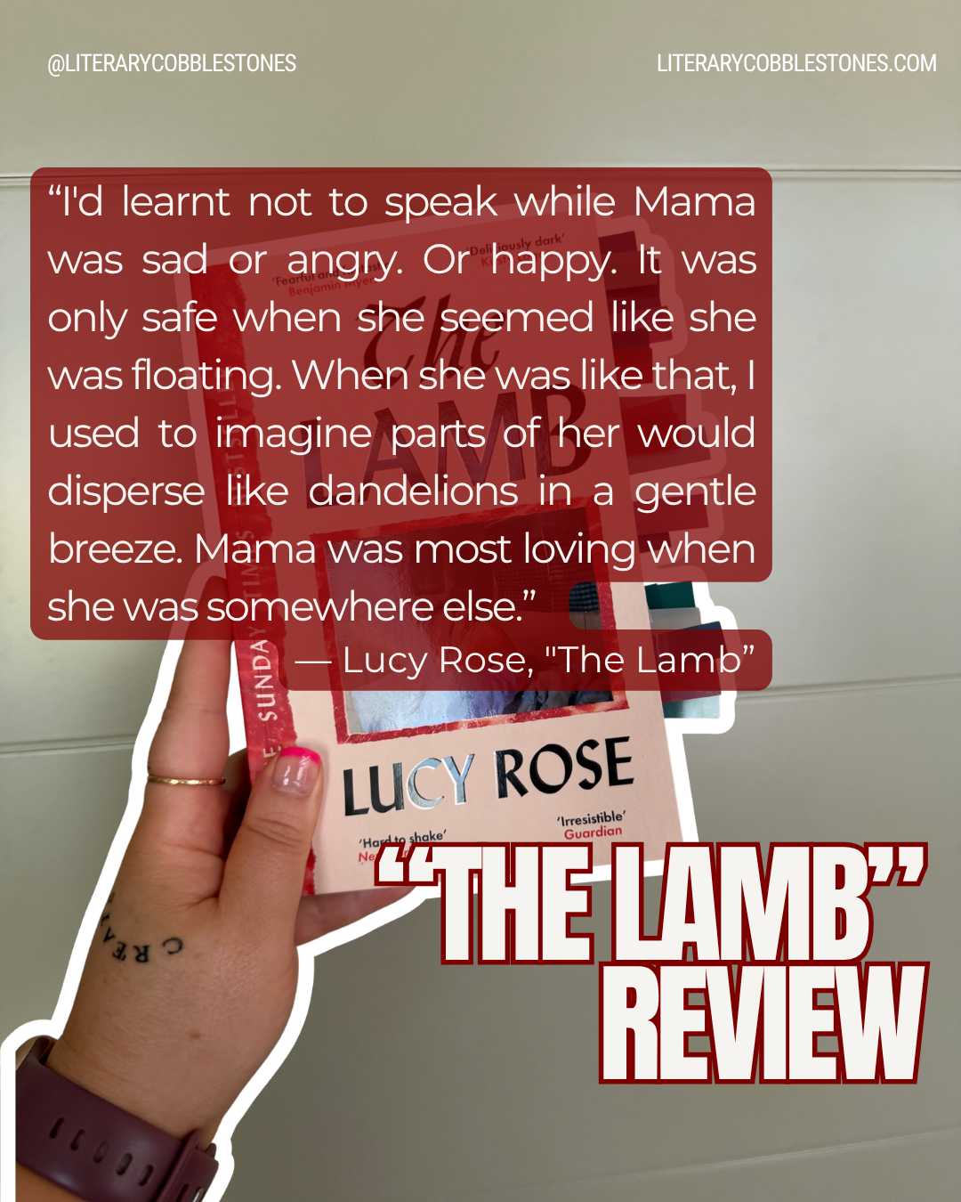 Lucy Rose The Lamb Quotes Lesbian Book Review on Literary Cobblestones