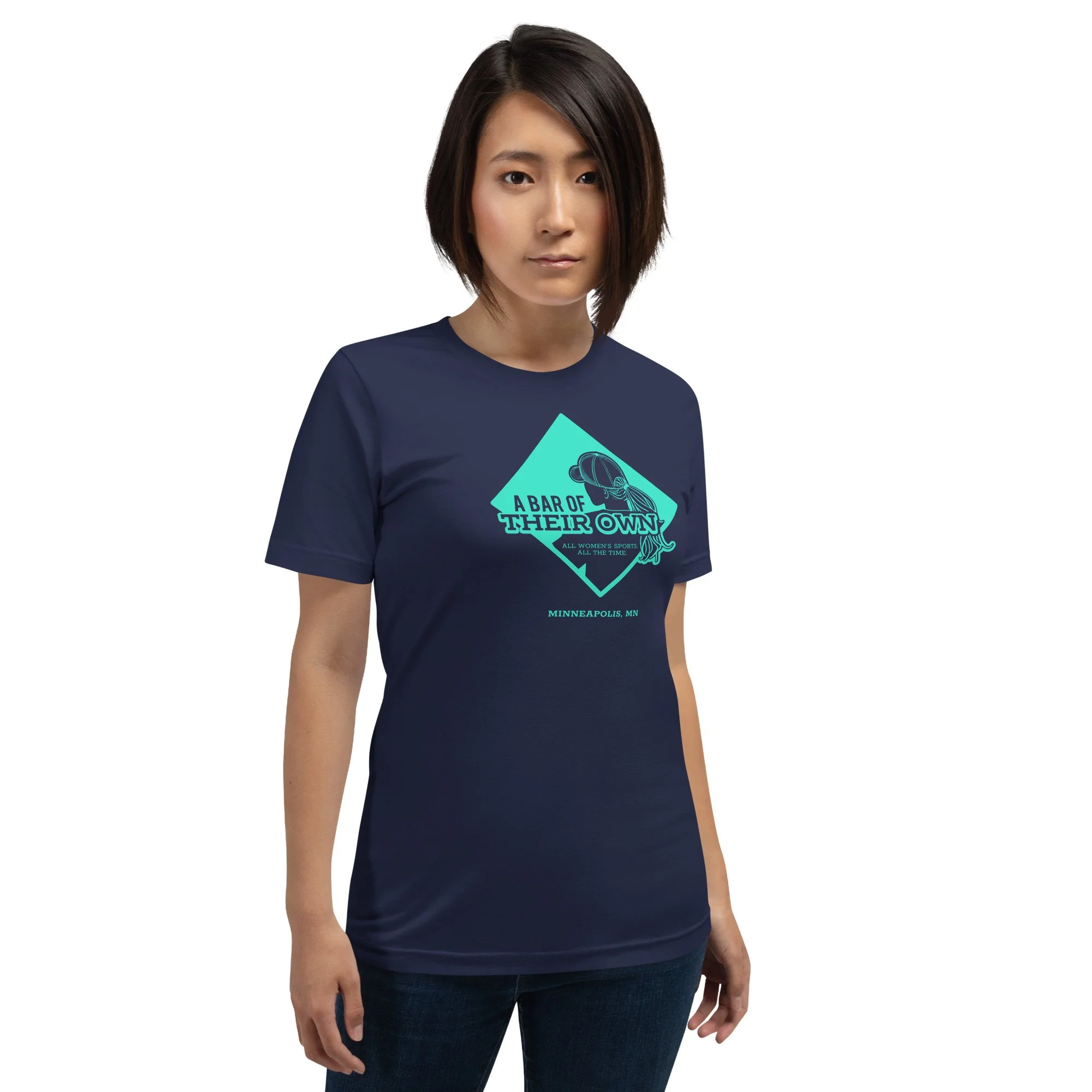 Classic Logo Tee - Navy and Seafoam