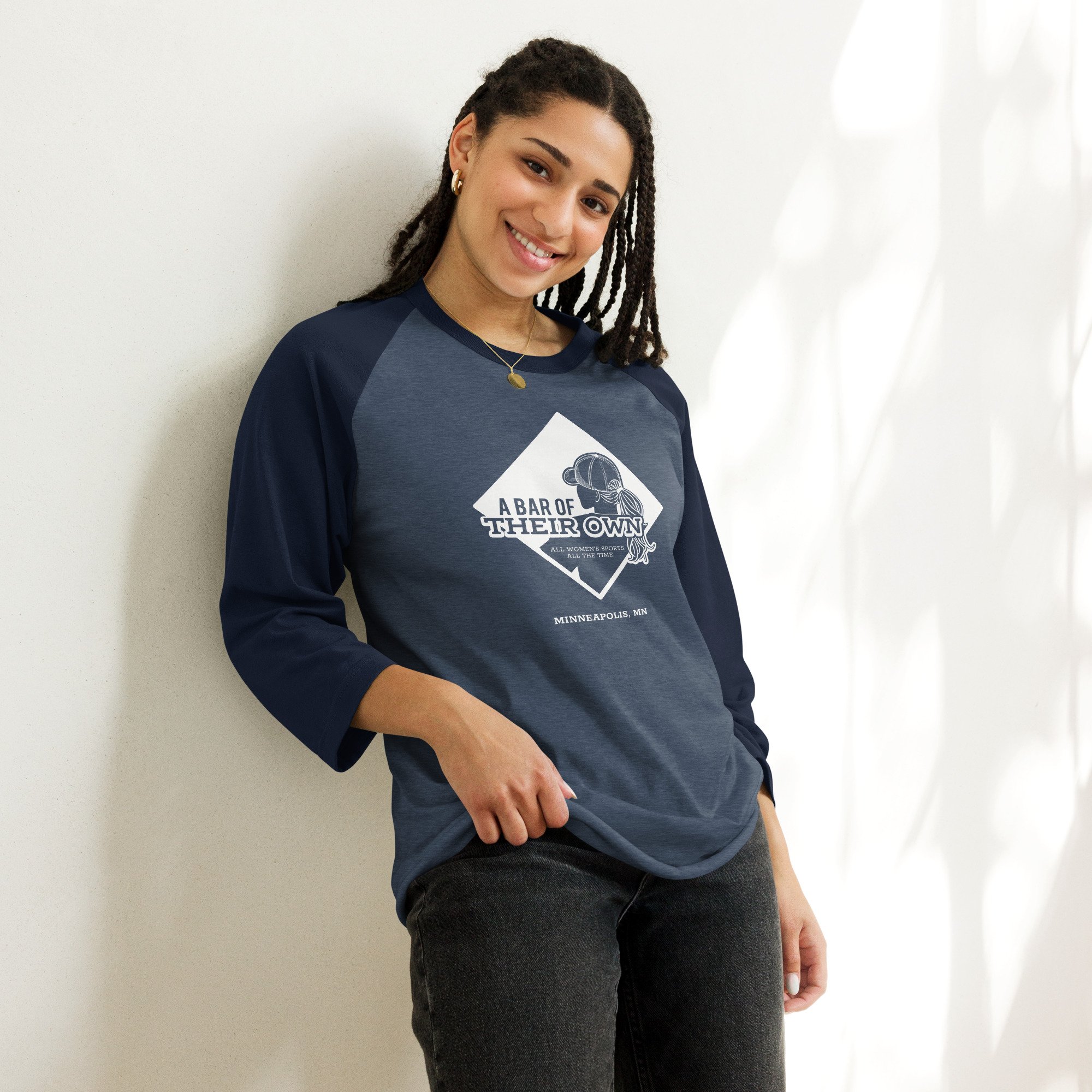 ¾ Sleeve Softball Tee