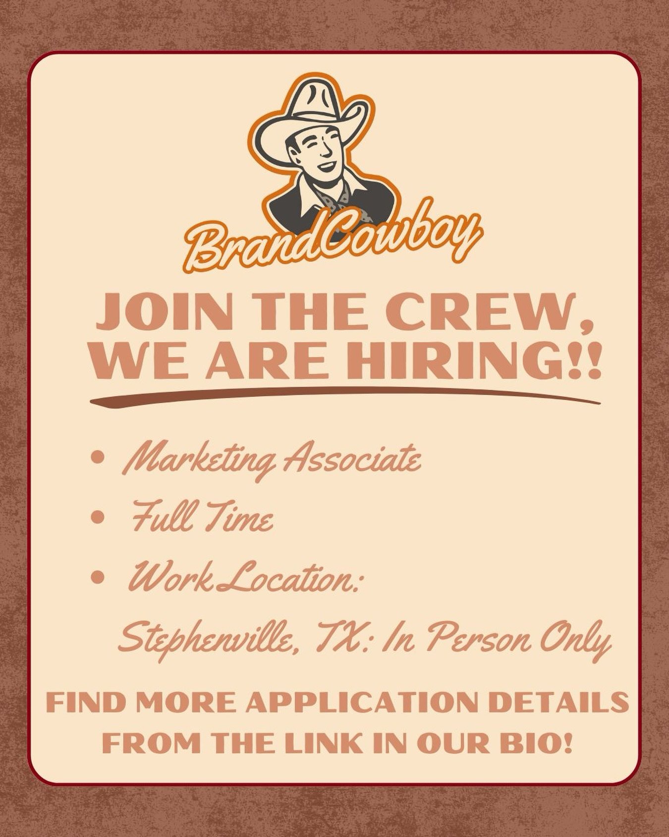 New year, New opportunities! Come work with us, we are hiring!!🙌🏼🤠

Find more information at the link in our bio!