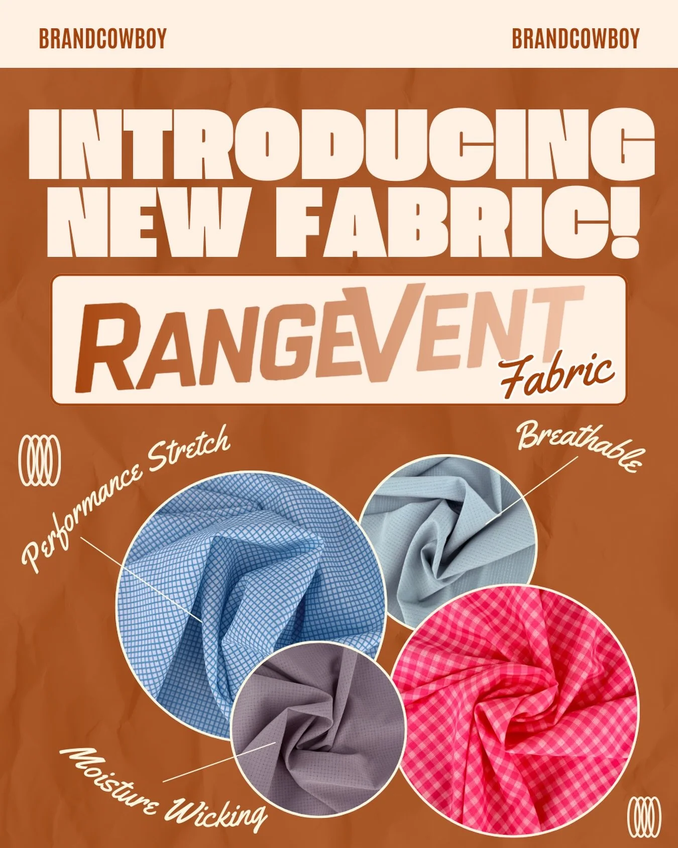 Introducing our new RangeVent fabric!! It&rsquo;s cowboy crafted for airflow, advanced moisture-wicking, and performance stretch for unrestricted movement and all-day comfort!! 

#rangeventfabric #brandcowboy #cowboycrafted