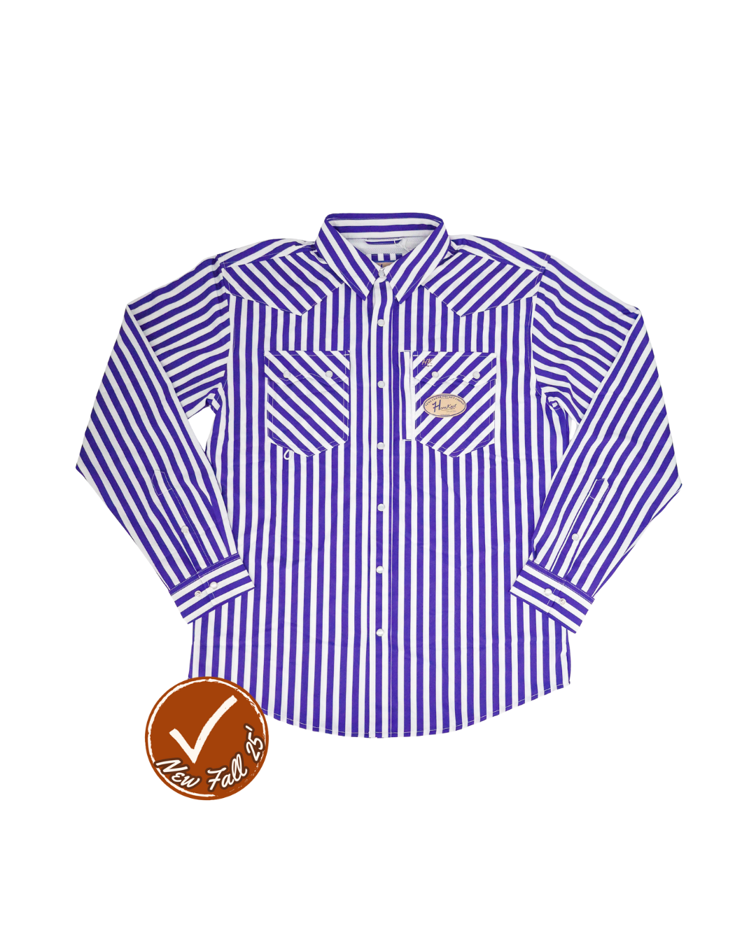 HORNKNOT | Purple Stripe | Slanted Western Pocket With Hidden Zipper | BCHN-OPS-LS-PURSTR