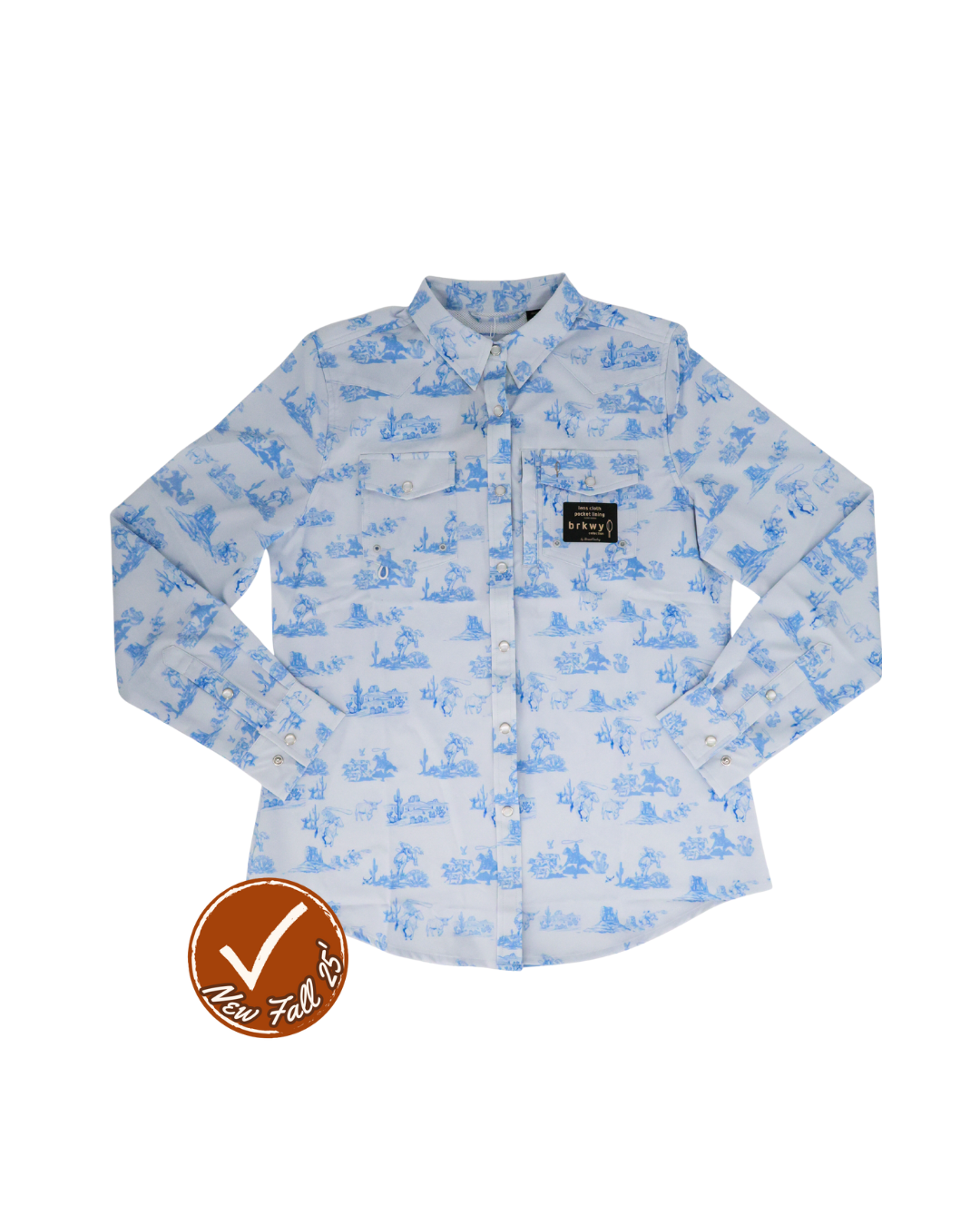 BRKWY | Toile | Traditional Western Pocket With Hidden Zipper | BCBK-OPS-LS-TOILE