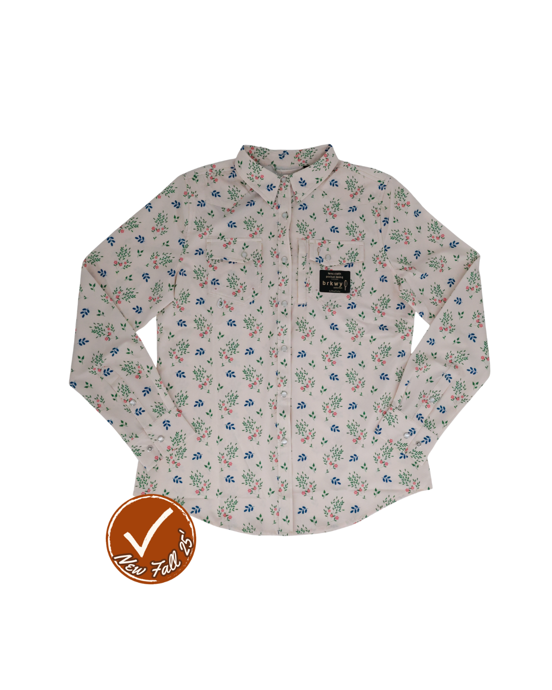 BRKWY | Floral | Traditional Western Pocket With Hidden Zipper | BCBK-OPS-LS-FLORAL