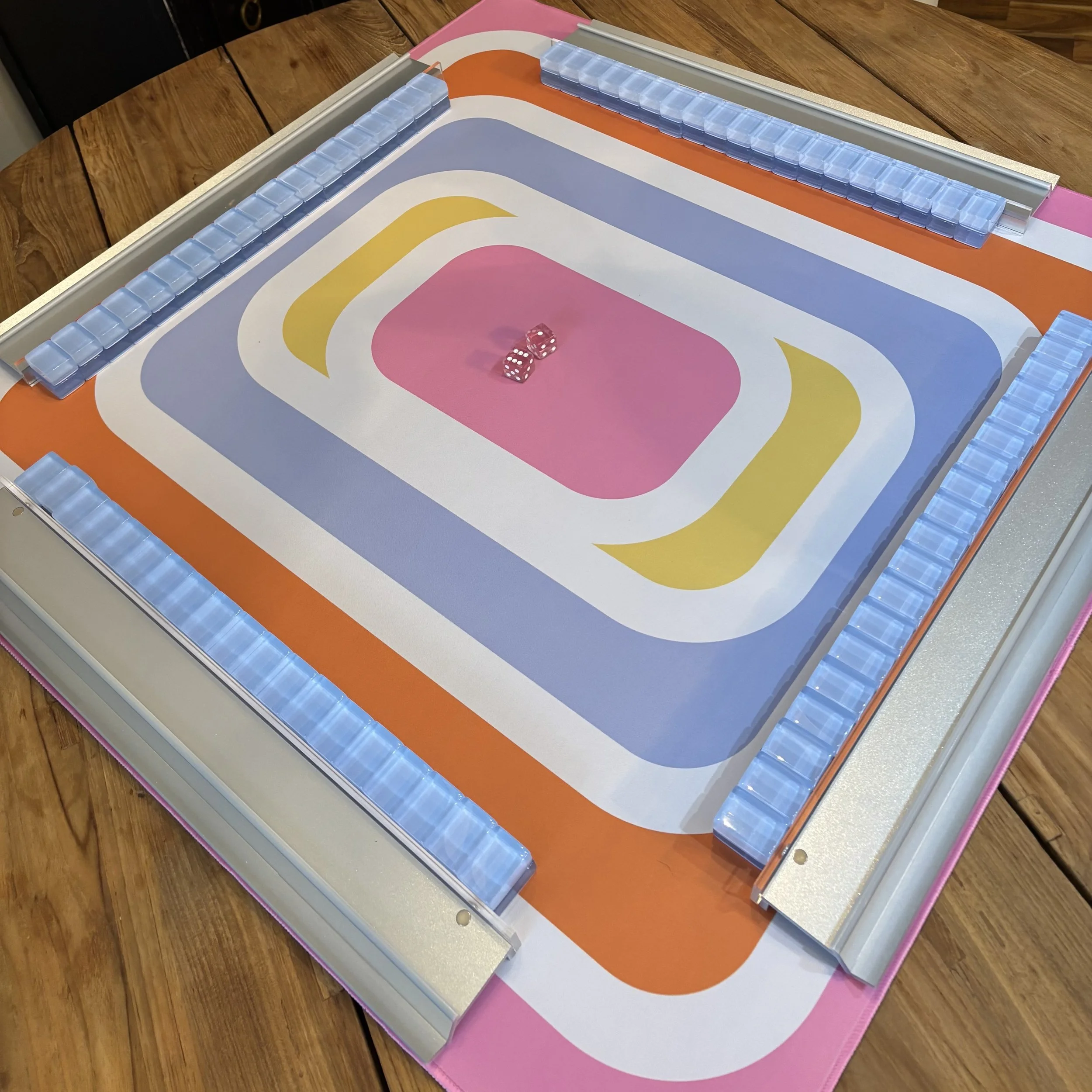 Faye's Atomic Age Travel Mahjong mat — Two Sparrows Mahjong