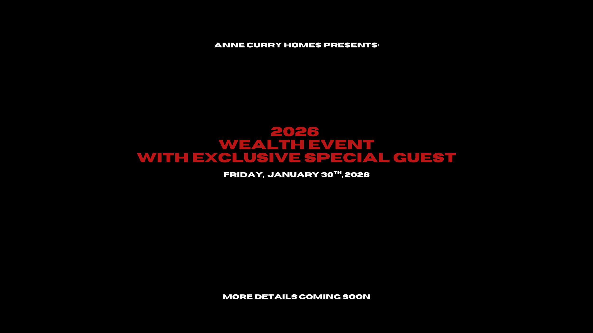 Exclusive Special Guest | 2026 Investor Wealth Event