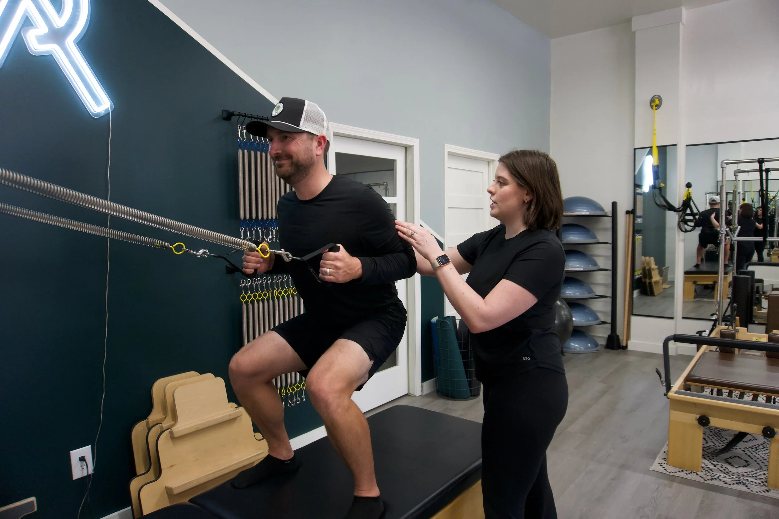 instructor teaching student