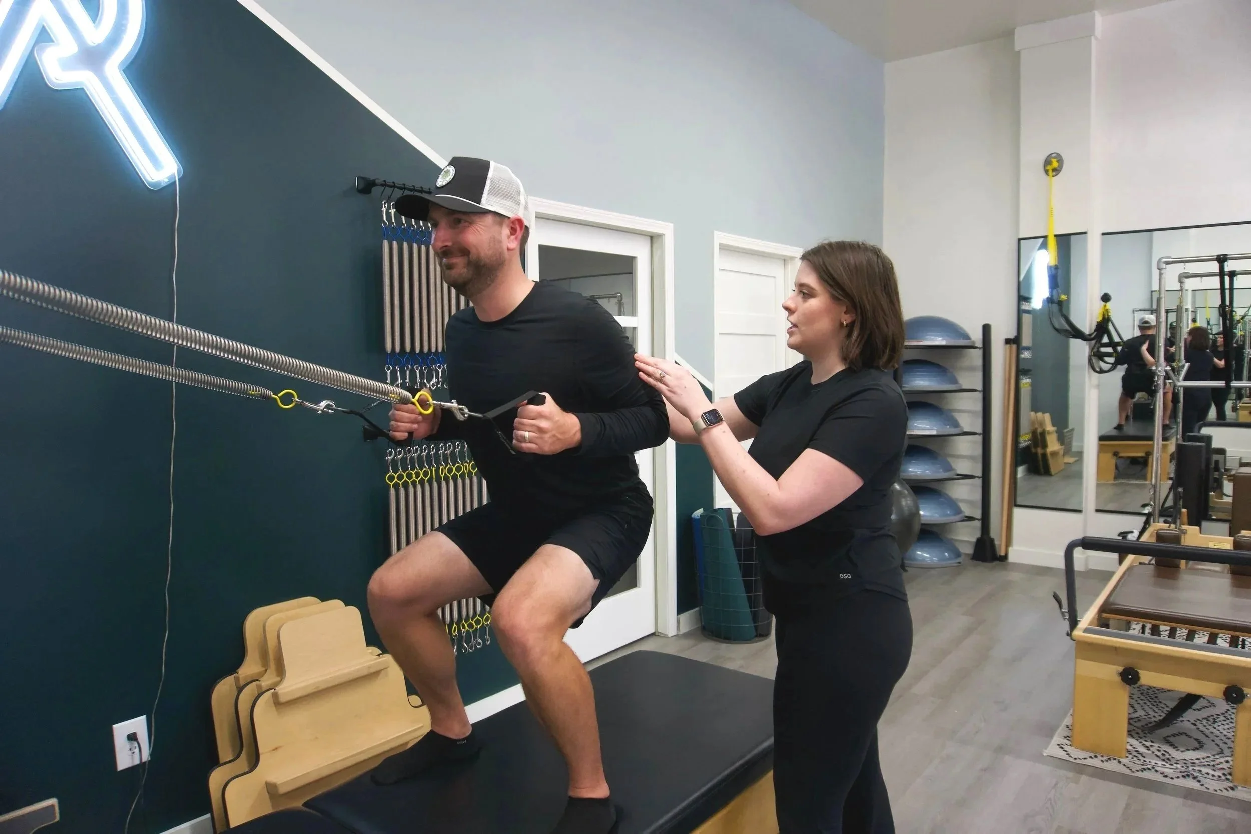 instructor teaching student
