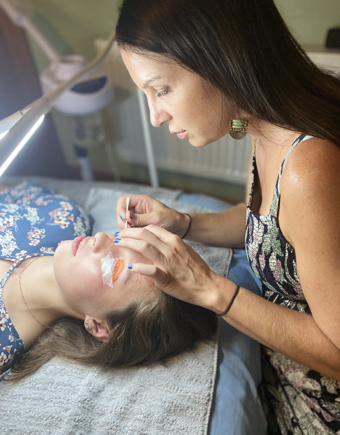 Danielle performing a lash lift.JPG