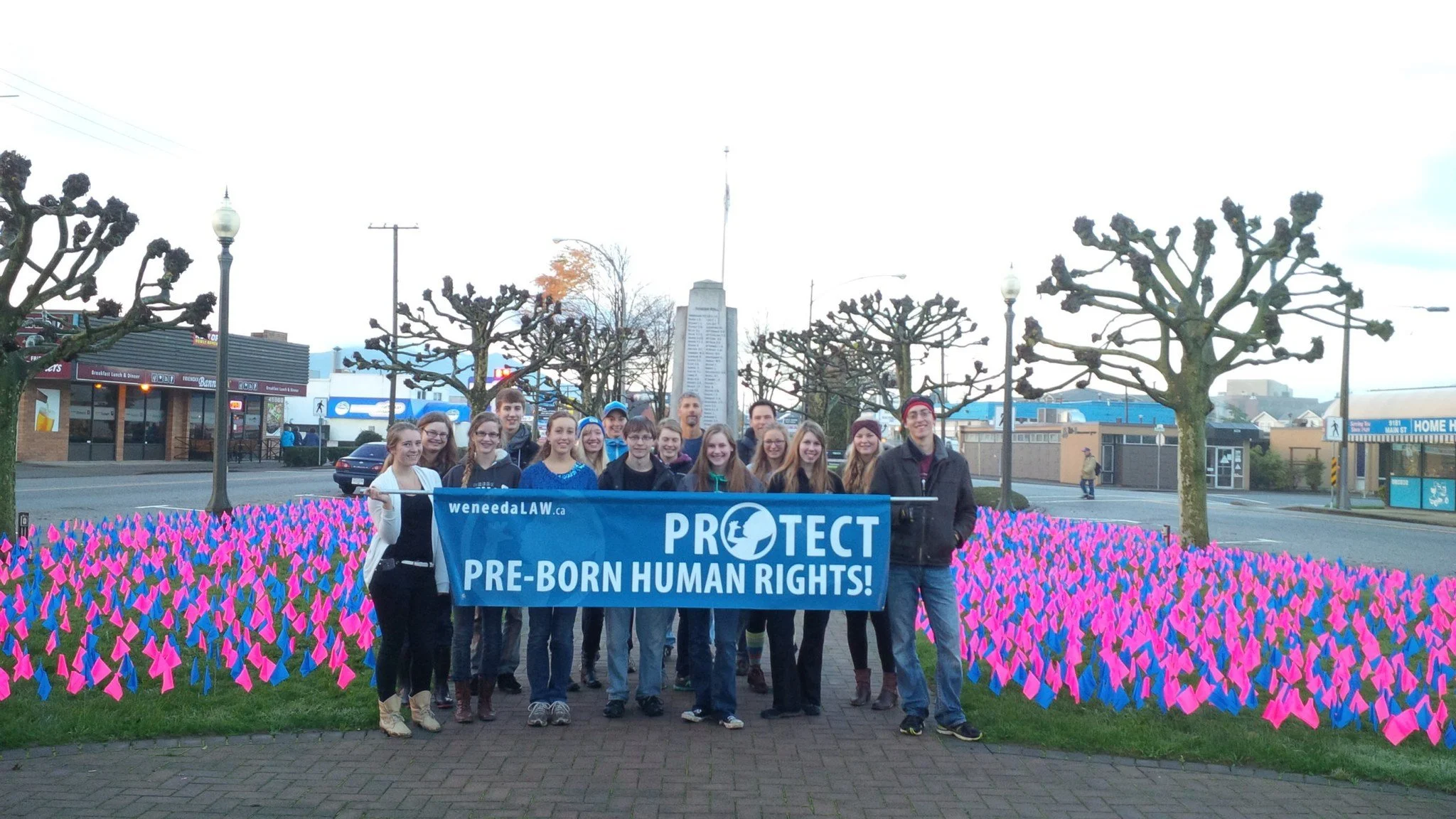 Hey Edmonton! Join Not Alone Ministries in partnership with We Need a Law (ARPA) and The Life Room (liferoom.ca) as they gather on Saturday, June 28 to set up a flag display remembering the loss of 100,000 babies to abortion in Canada each year. They