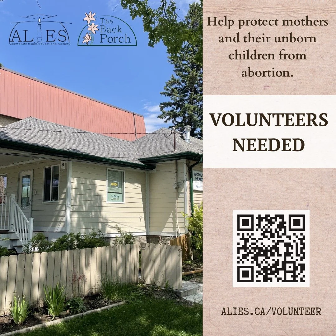 We're looking for volunteers to join The Back Porch team in Edmonton!

The Back Porch provides support, education, and practical resources to women and families facing unexpected pregnancies. Our volunteers help make this work possible by serving in 