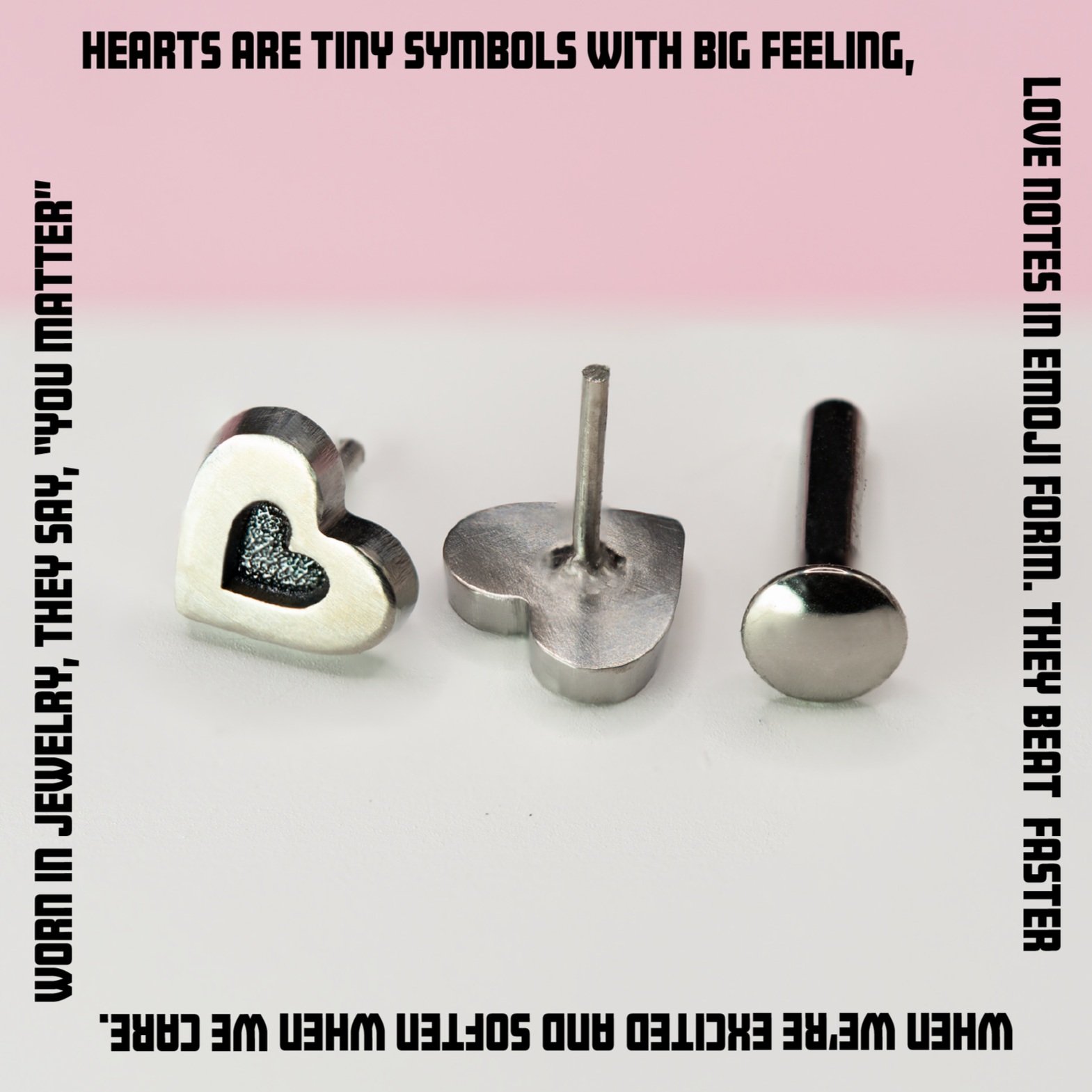 Heart Titanium Stud Earring