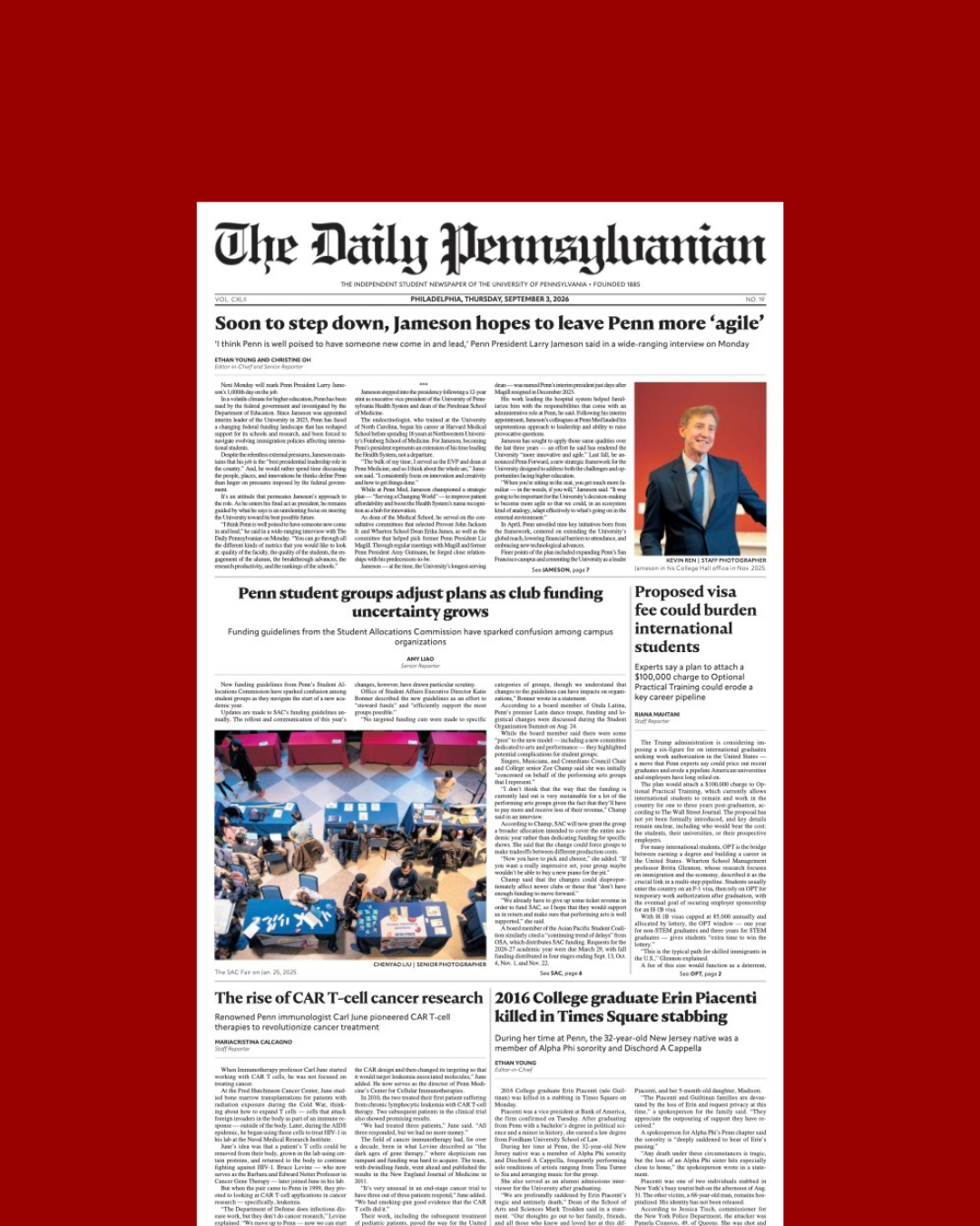 Daily Penn September 3rd 2026
