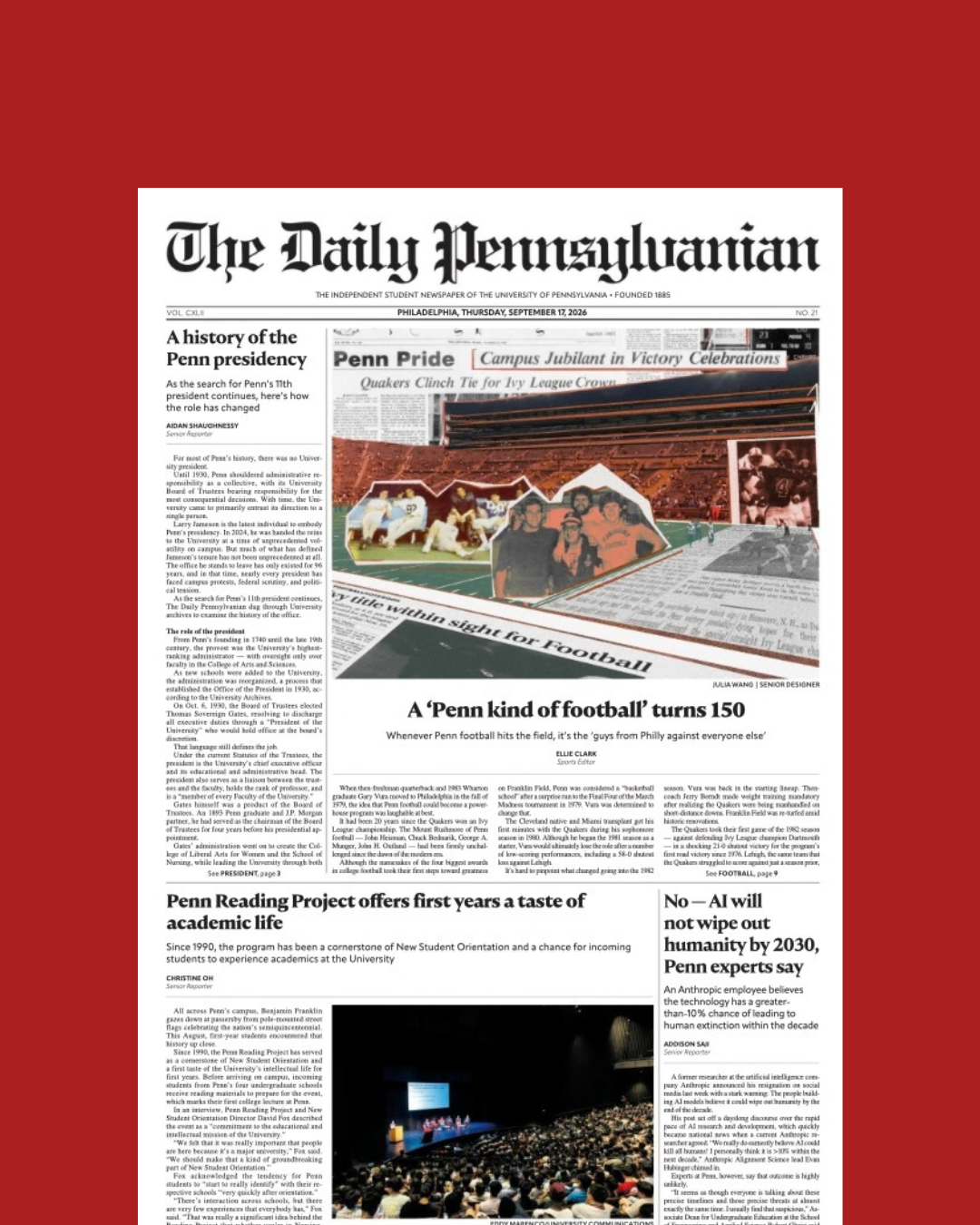 Daily Penn September 17th 2026 