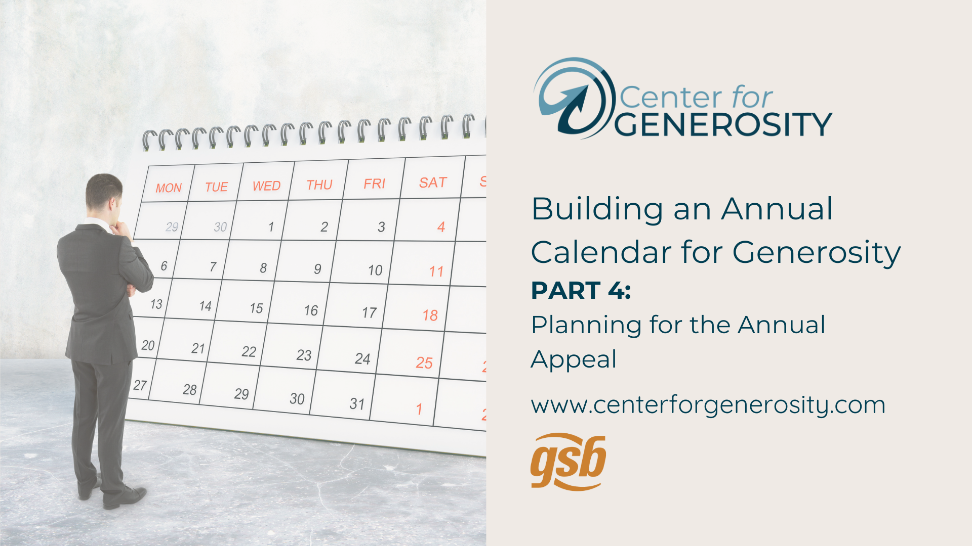 Building an Annual Calendar for Generosity - Planning for the Annual ...