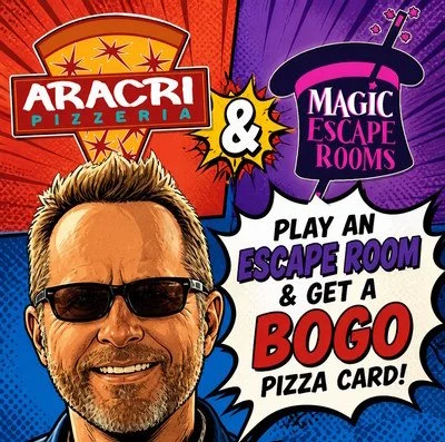 Magic Escape Rooms Columbus Aracri Pizzeria BOGO Pizza Deal!
