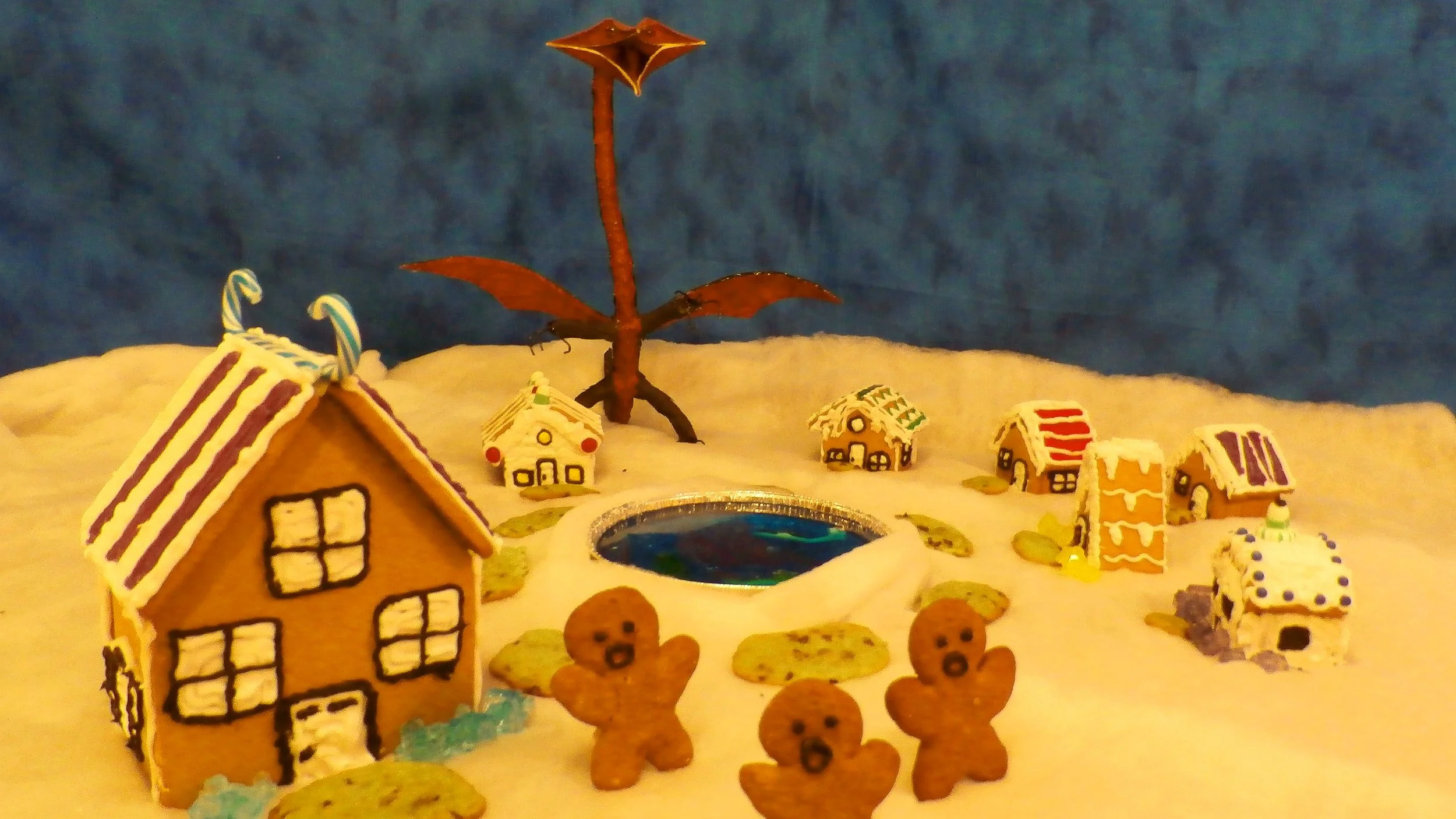 Dragon Attacking Gingerbread Town