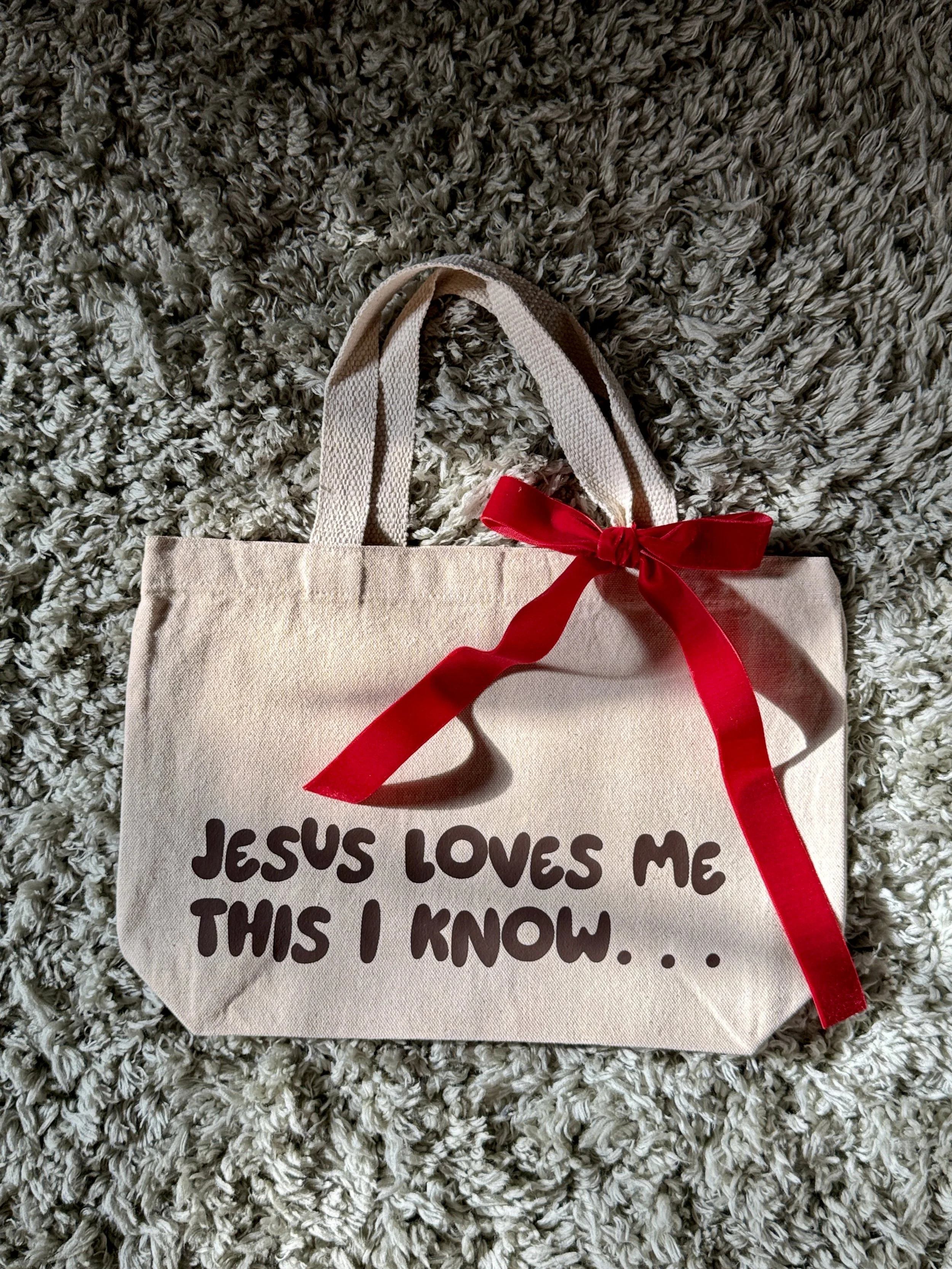 Jesus Loves Me Bible Tote