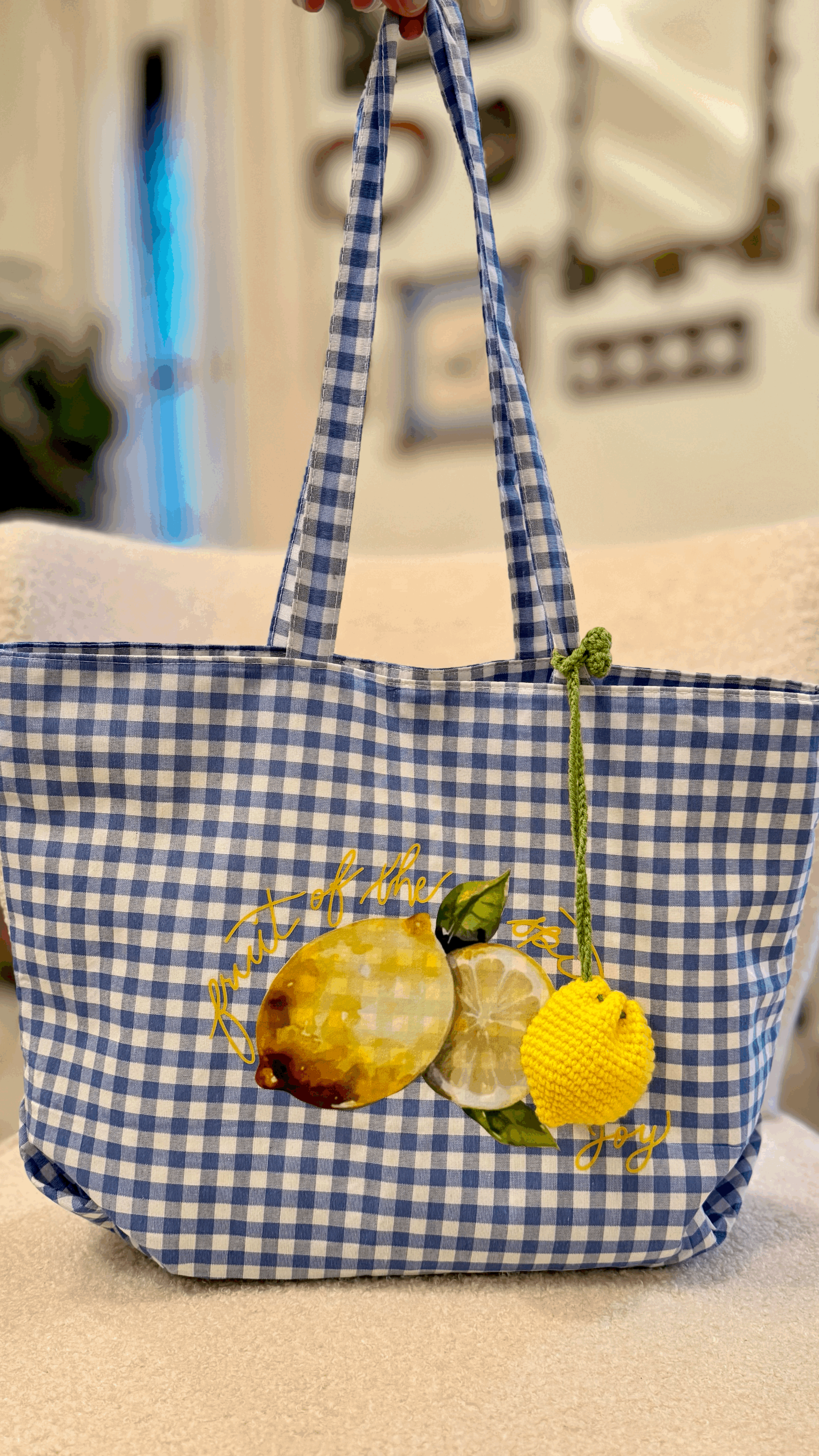 Fruit of the Spirit is Joy lemon tote