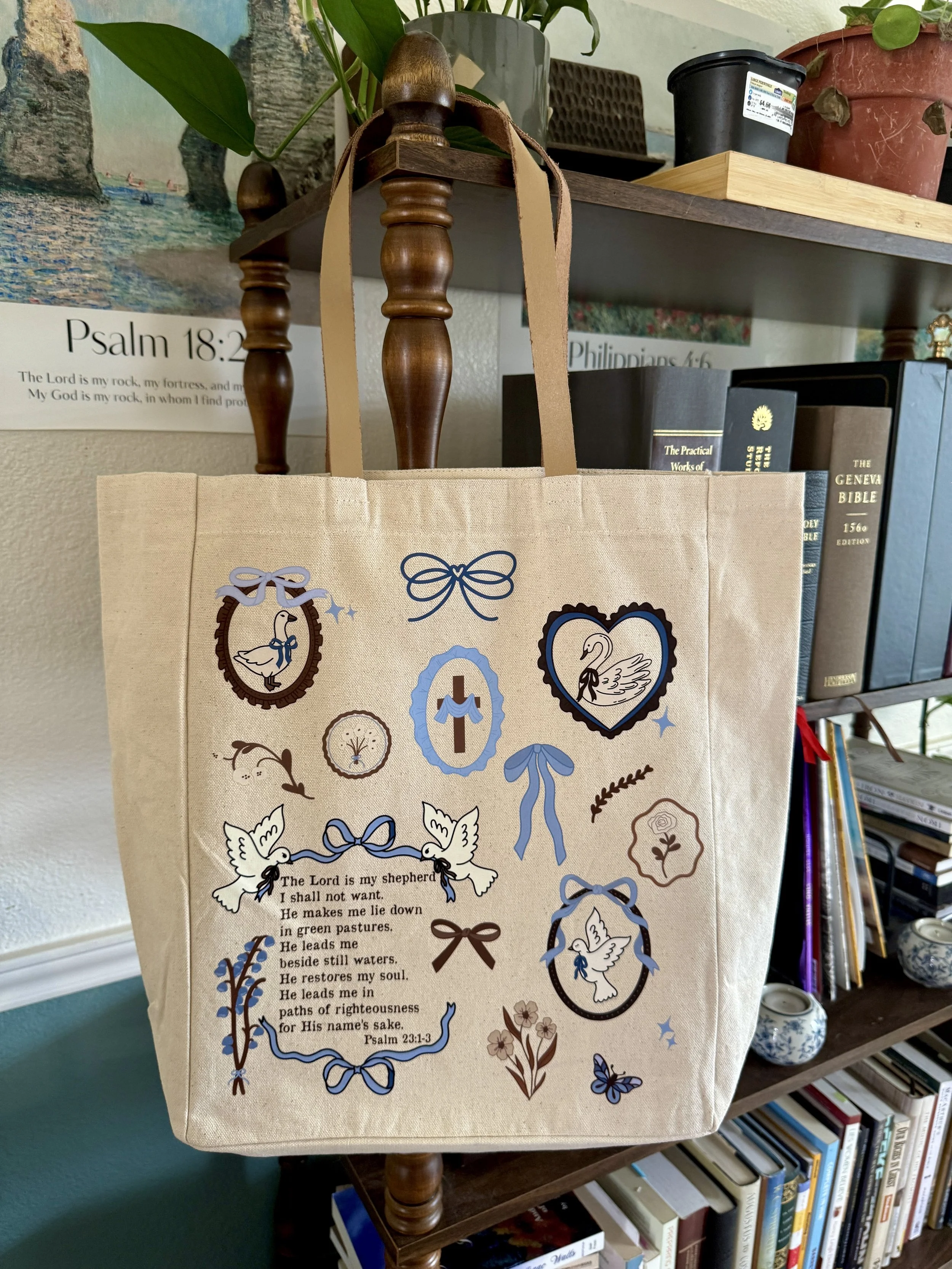 Psalm 23 Large Tote