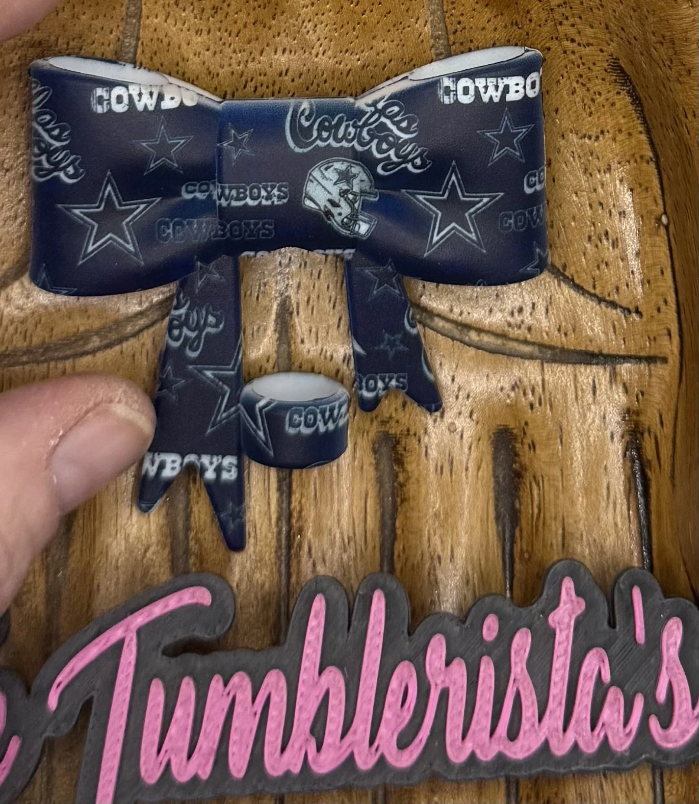 Exclusive Silicone Dallas Cowboys Large Straw Topper or Bow Focal