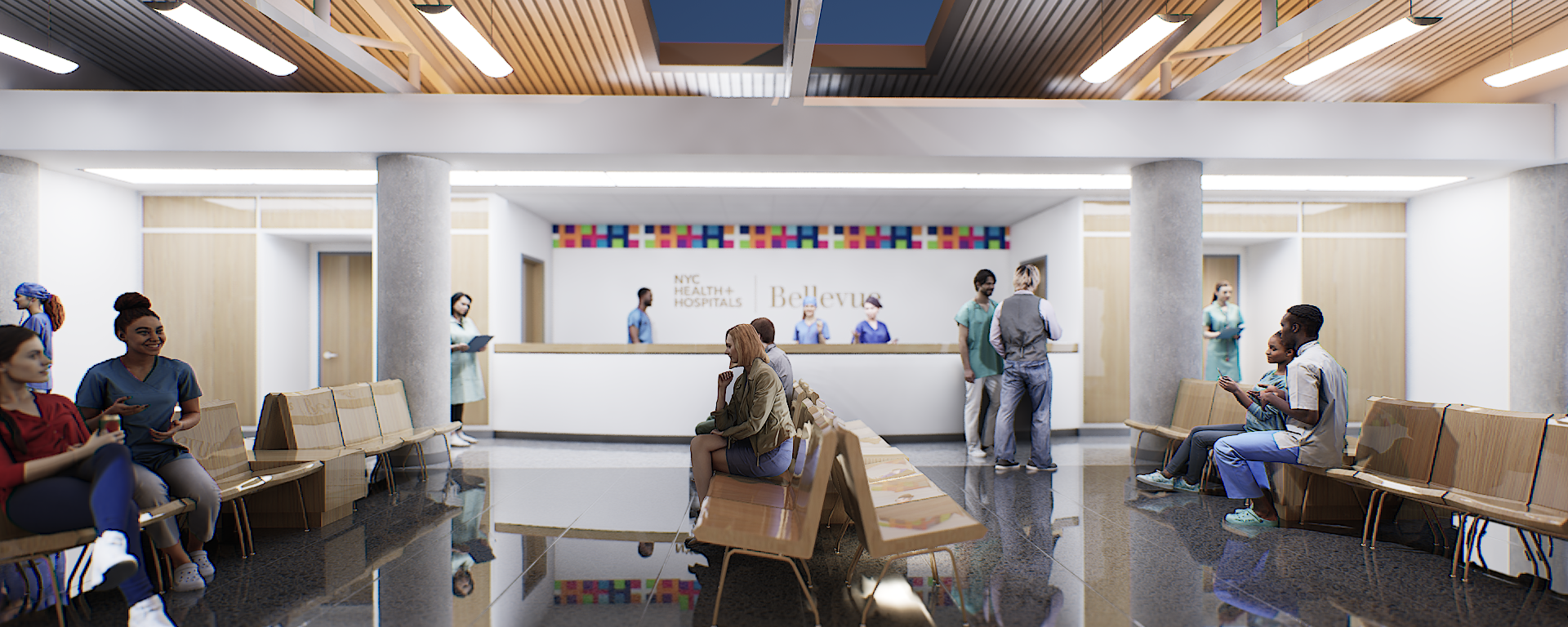 Bellevue hospital waiting room concept. 