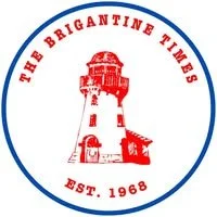 Logo of The Brigantine Times with a red lighthouse illustration inside a circular border, with the text 'The Brigantine Times' and 'Est. 1968' around it.