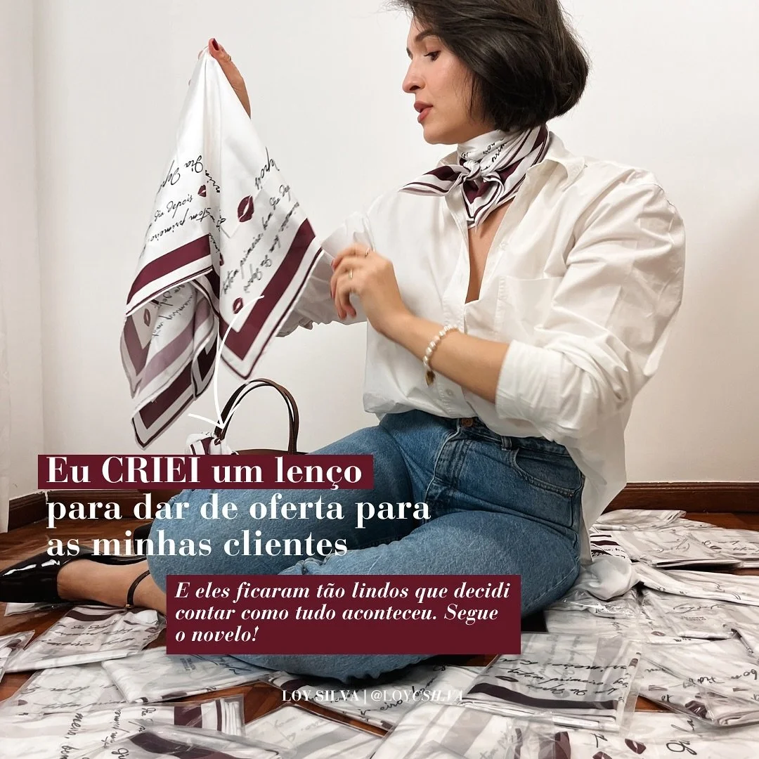 Arrasta para o lado para conferir toda a cria&ccedil;&atilde;o dos len&ccedil;os &ldquo;batom primeiro, bom dia depois&rdquo;.

Aproveito o post para dizer que destinei 30 unidades para venda. Se desejas garantir o teu, por favor comenta: eu quero!

