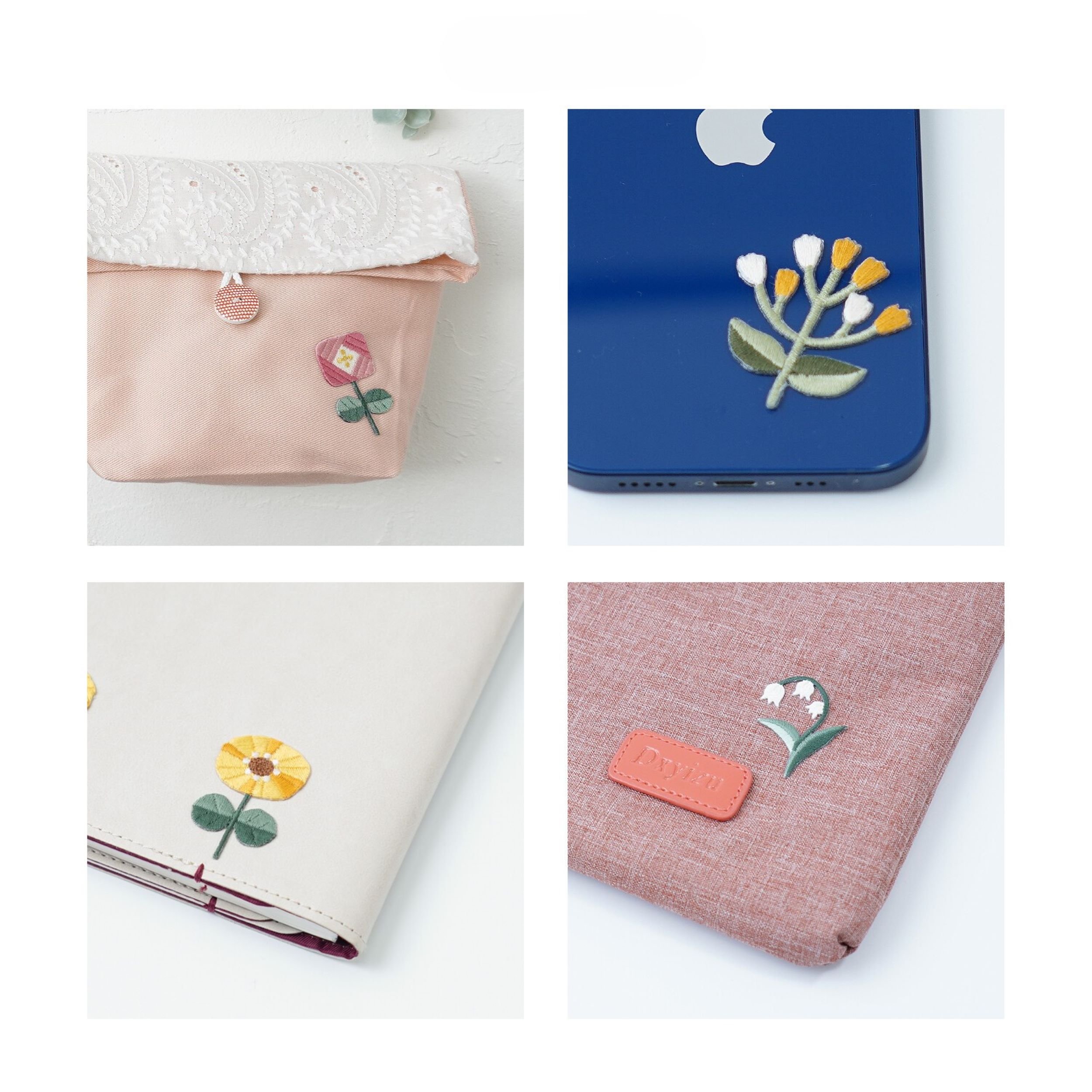 Hara Wool Appliques - Retro Flower - Pink || The Stationery Pocket