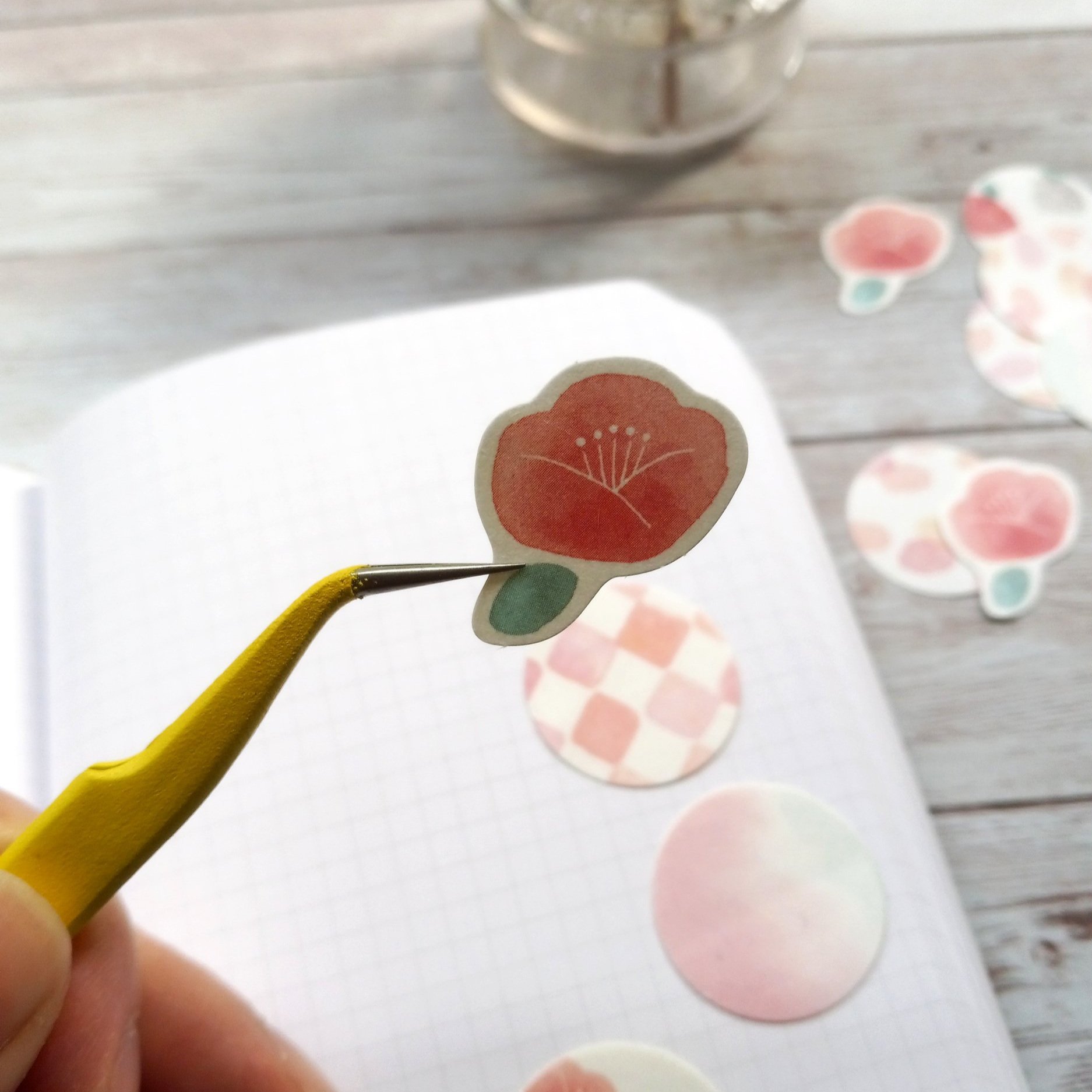 Furukawashiko Flake Stickers Iroiro-Do Peach || The Stationery Pocket