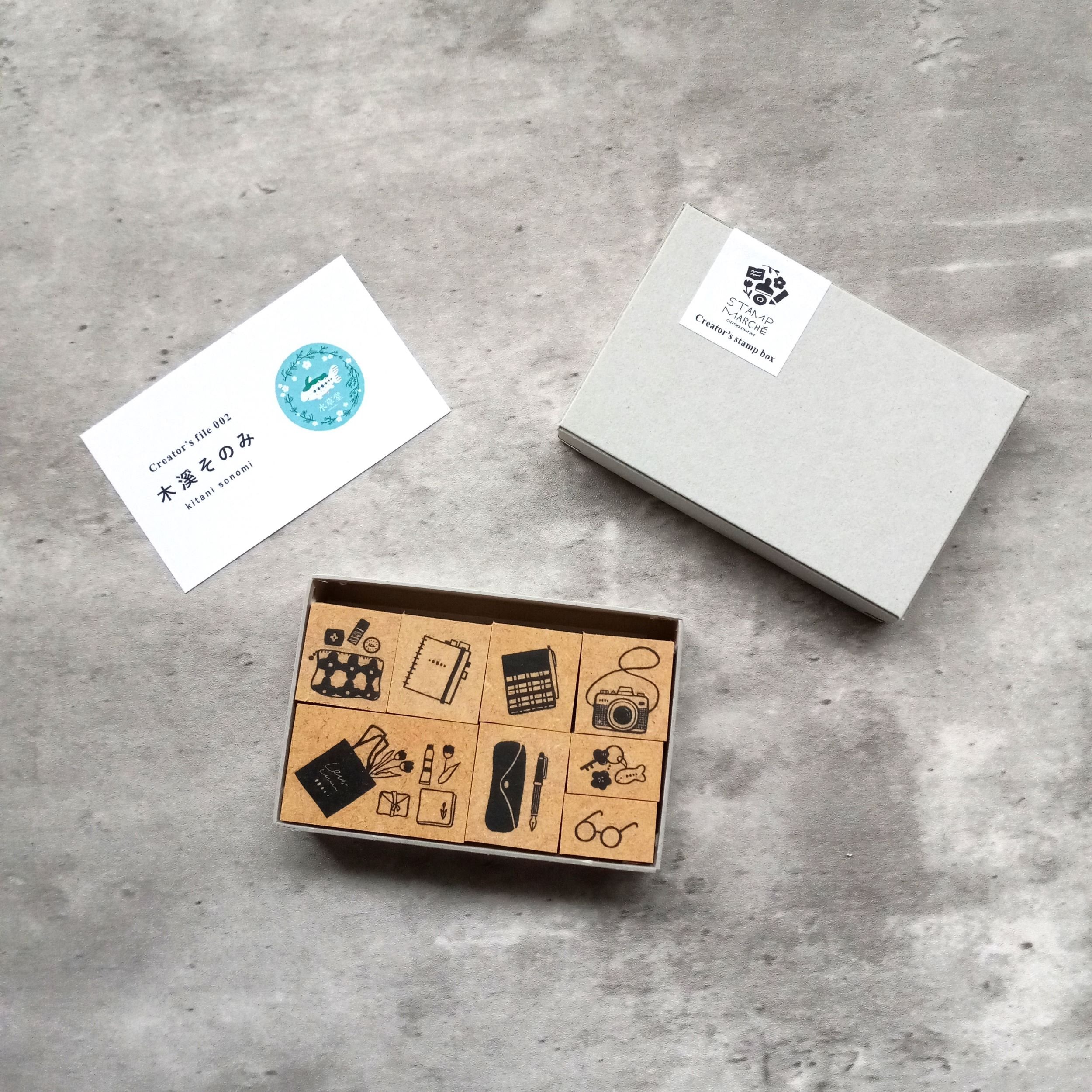 Stamp Marche Rubber Stamps - Creator's Stamp Box - Inside of a Bag Stamp Set || The Stationery Pocket