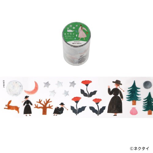 Nippan -  Komamono Creative x Necktie Collaboration - Decorative Clear Roll Stickers