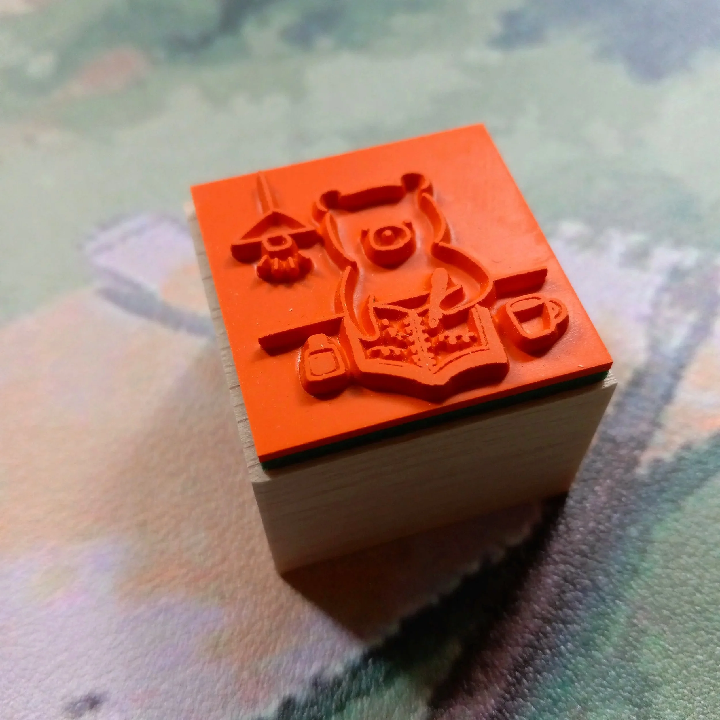 Forme. Haha Kuma Techo Time illustration stamp