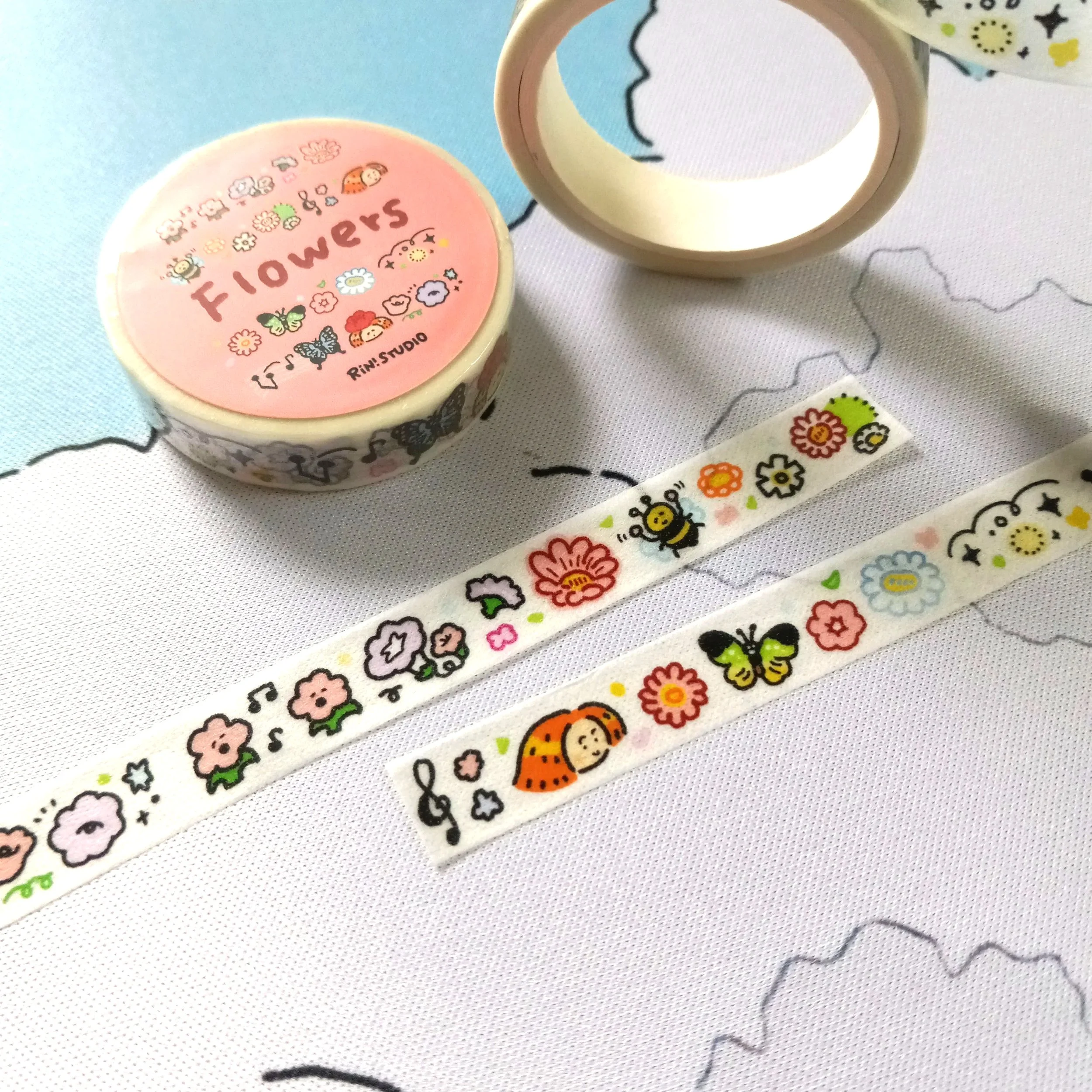 RiN! Studio - Mini Washi Tape - Flowers