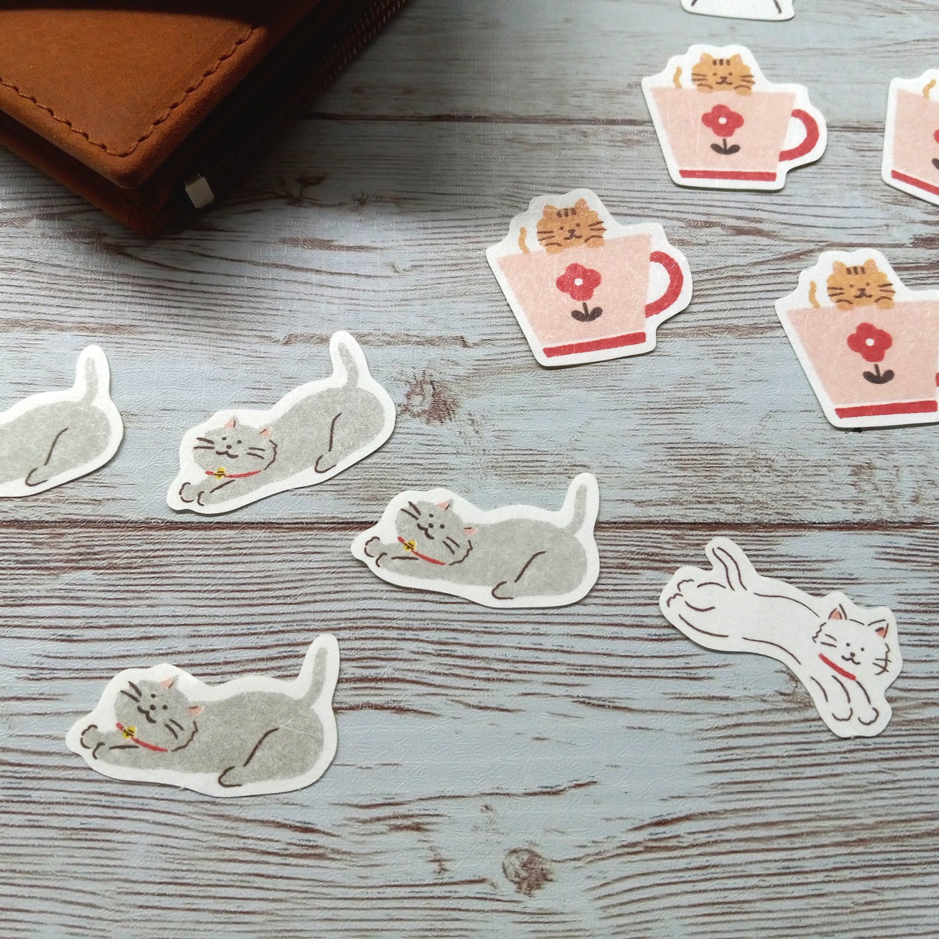 Furukawashiko Flake Stickers Watashi-Biyori Yuru-Neko || The Stationery Pocket