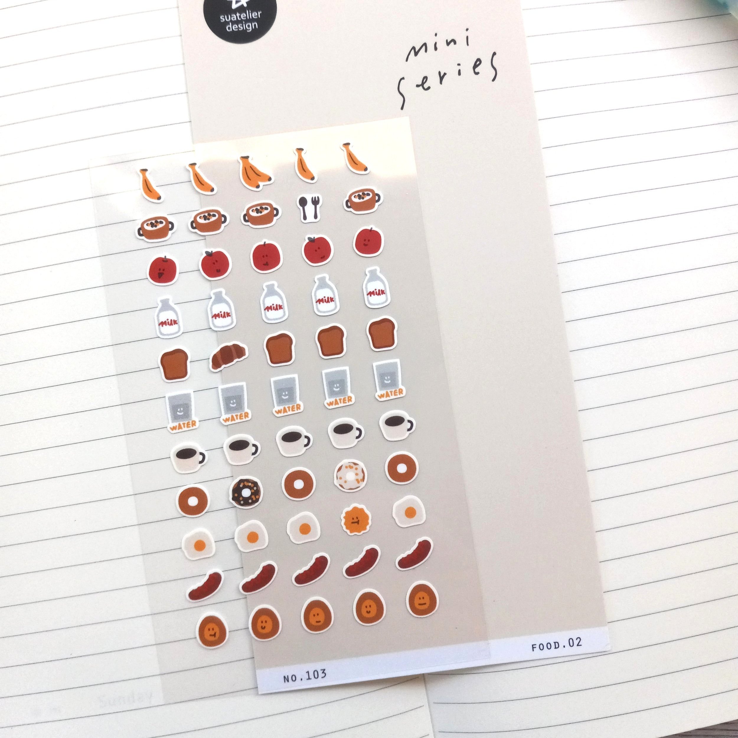 Suatelier Mini Series Stickers No. 103 Food.02 || The Stationery Pocket