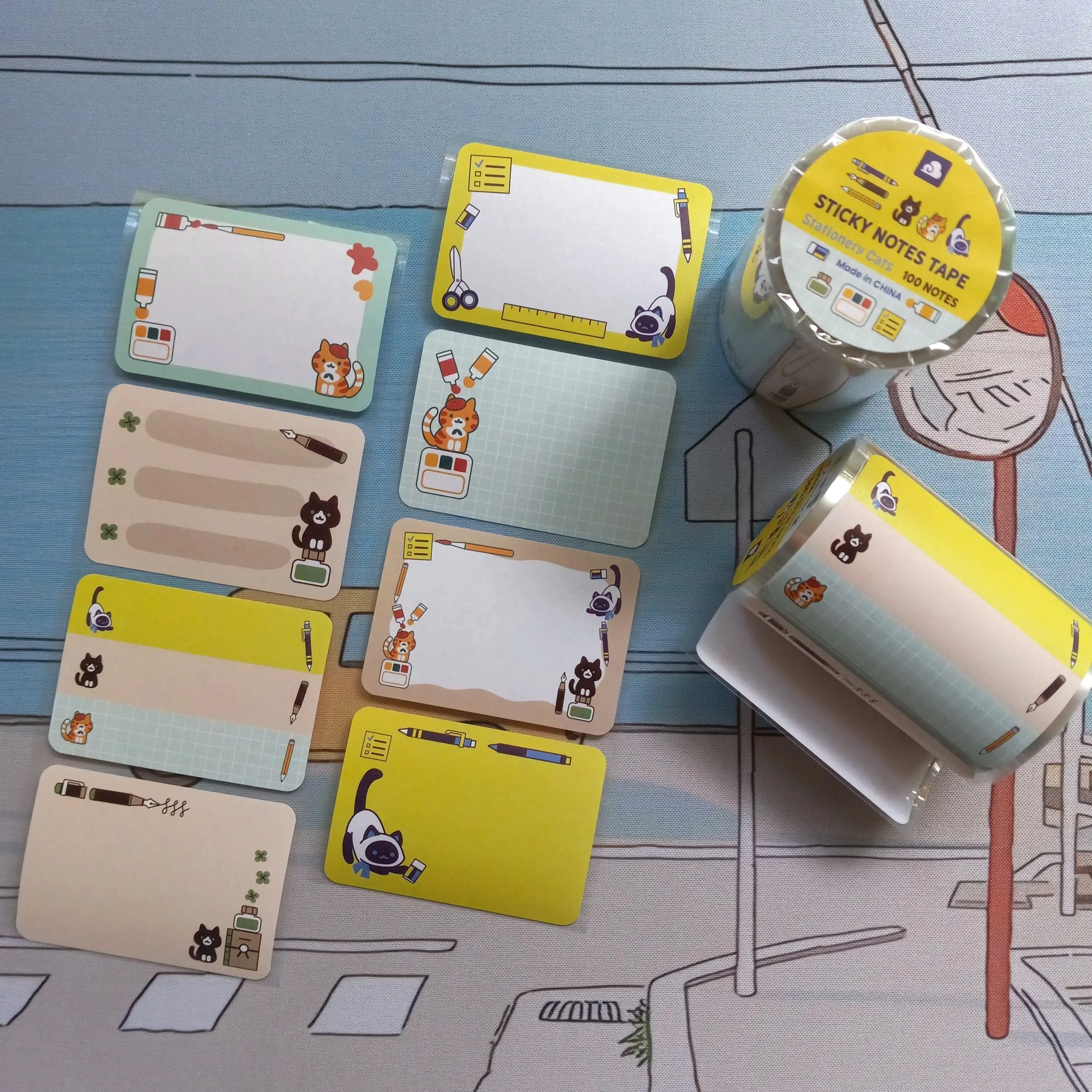 Thousand Skies - Paper Roll Labels - Stationery Cats