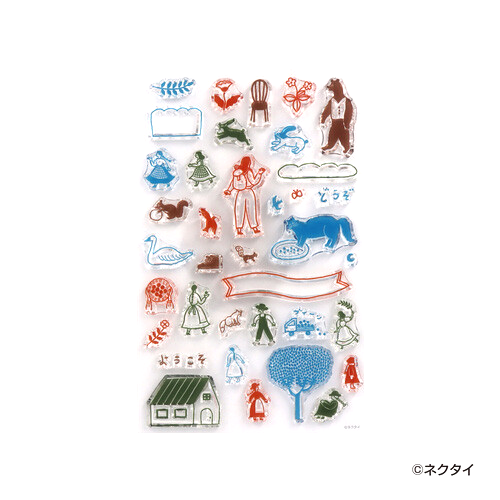 Nippan - Komamono Creative x Necktie Collaboration - Clear Stamp Set