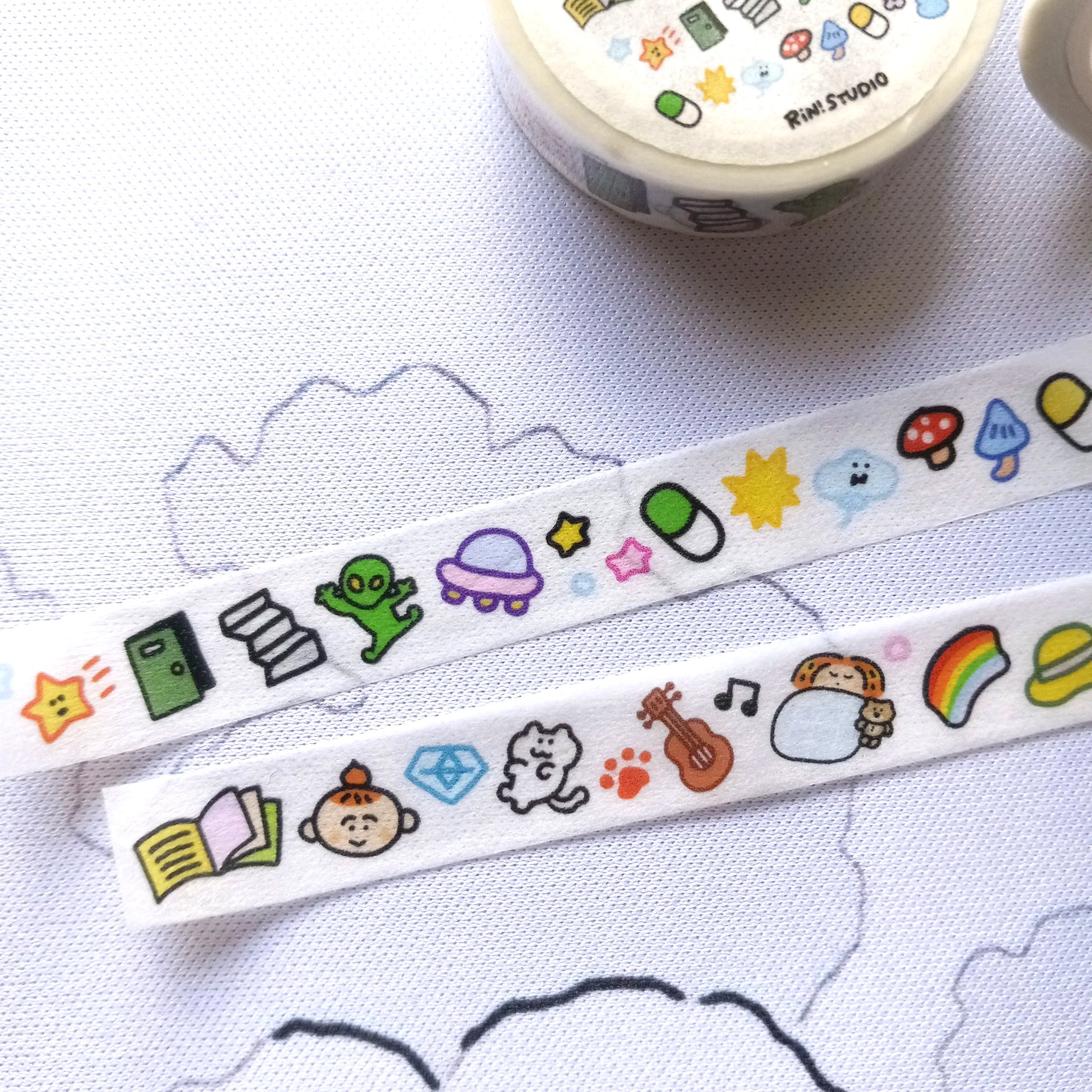 Dream Mini Emoji Scrapbook Tape with playful decorative emoji artwork